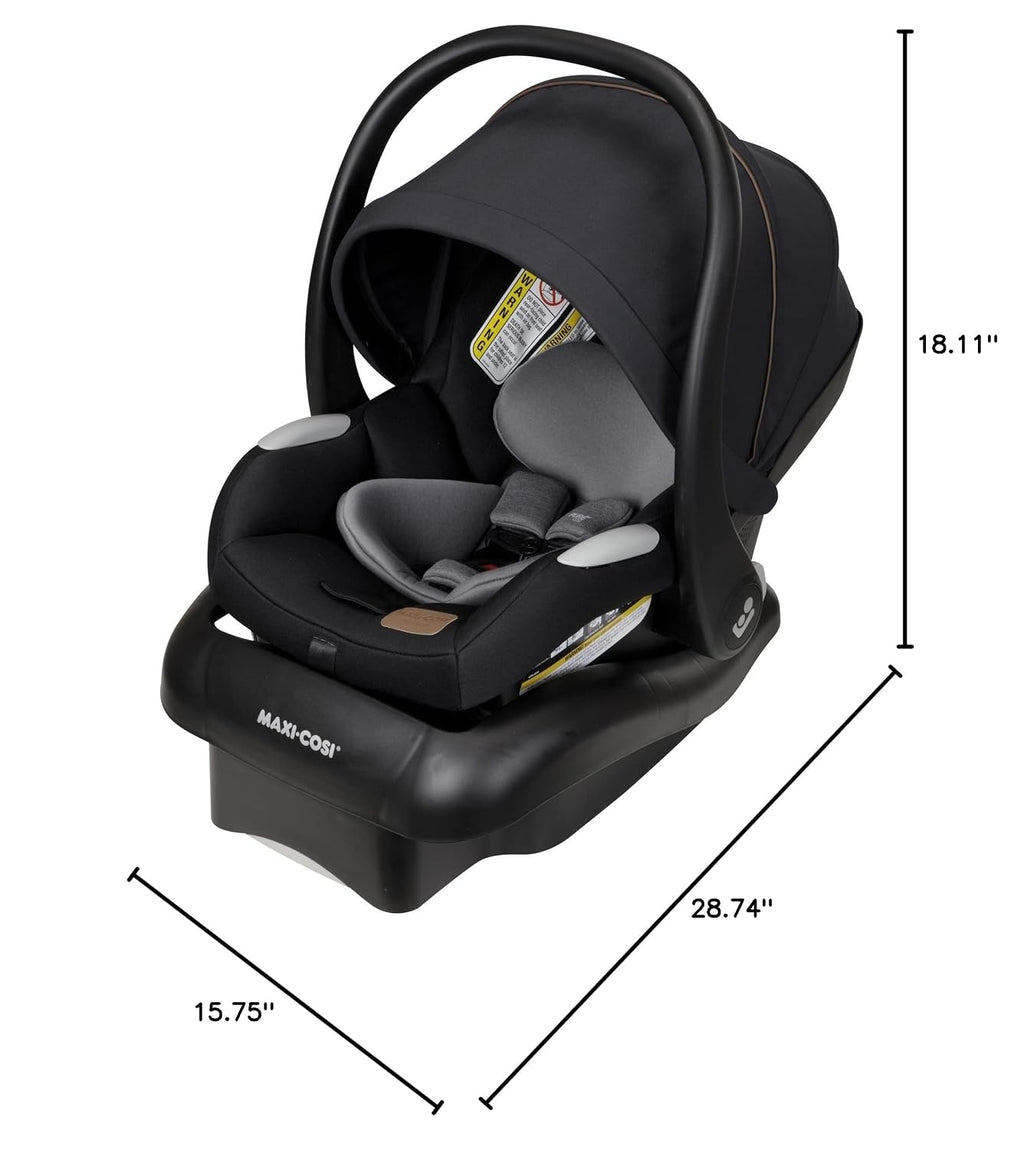 Maxi-Cosi Mico Luxe Infant Car Seat with Base, Rear Facing Car Seat For Babies, Baby Carseat 4-30 lbs, Baby Car Seats, Infant Car Seats, Midnight Glow