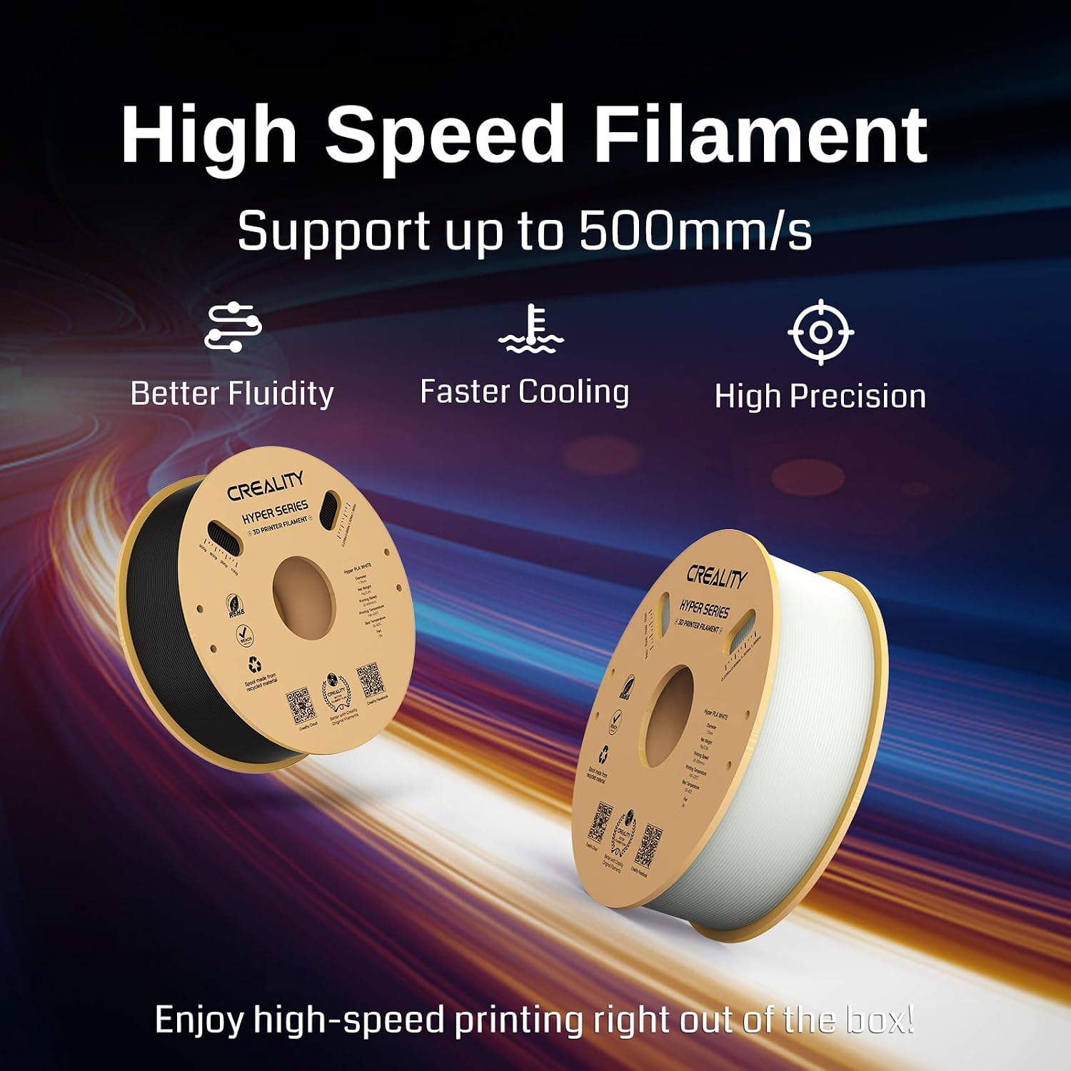 Creality Ender 3 V3 KE 3D Printer 1kg x 2 Pack High Speed PLA Included, and Creality Nebula Camera