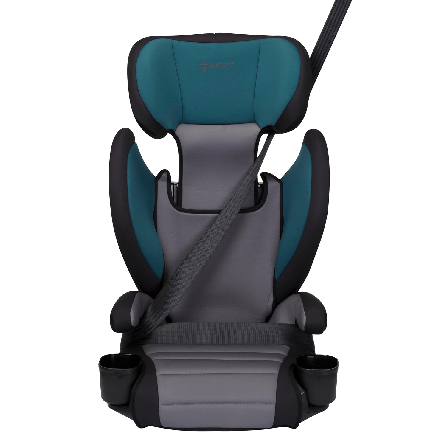 Safety 1st Grow and Go 2-in-1 Booster Car Seat with ComfortWings, Converts High-Back to Backless, 19' Wide, Fits 3 Across, Lightweight, Foldable, Easy-Clean, Cup Holders, 40-100 lbs, Sea Serpent