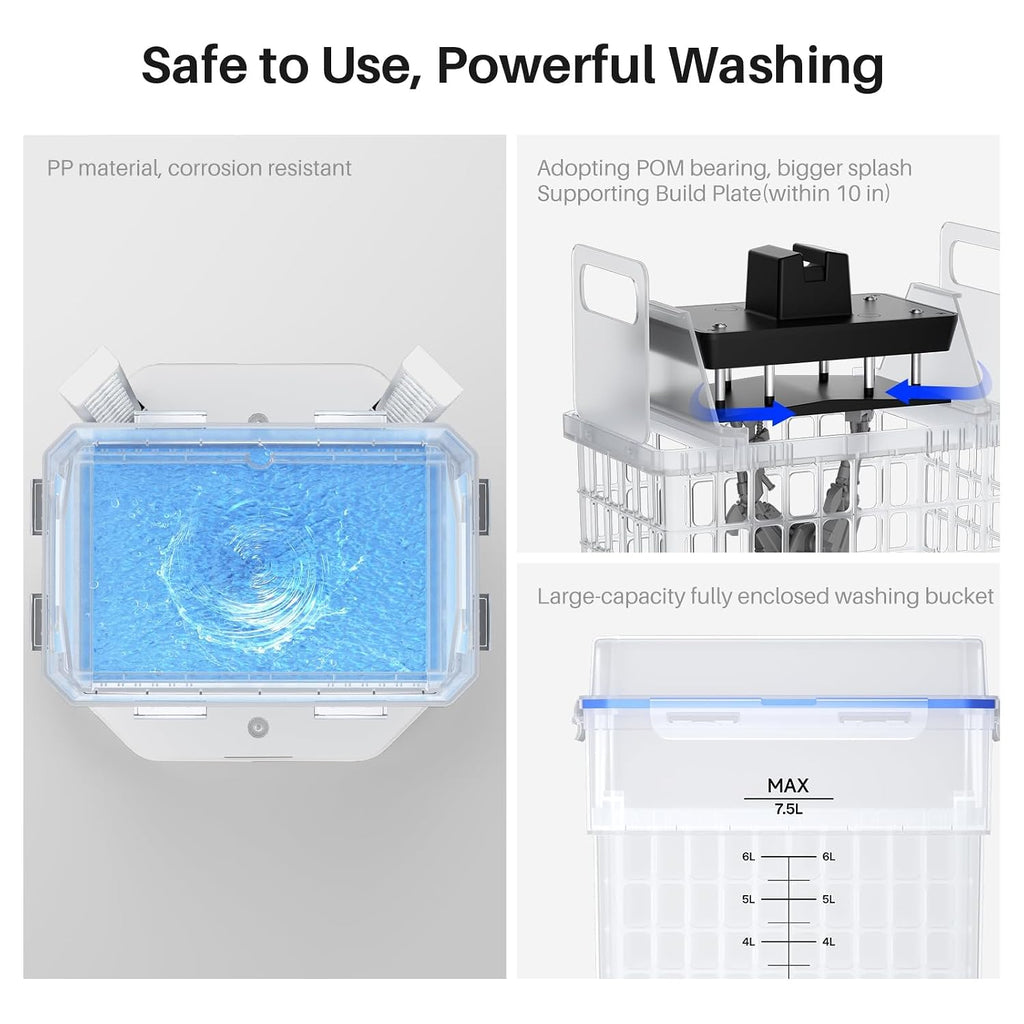 ELEGOO Mercury Plus V3.0 Wash and Cure Station, 7.5 L Large Capacity, Compatible with Mars Saturn Photon Halot MSLA LCD DLP 3D Printers, Washing Size of 9.05'×5.31'×10.24'