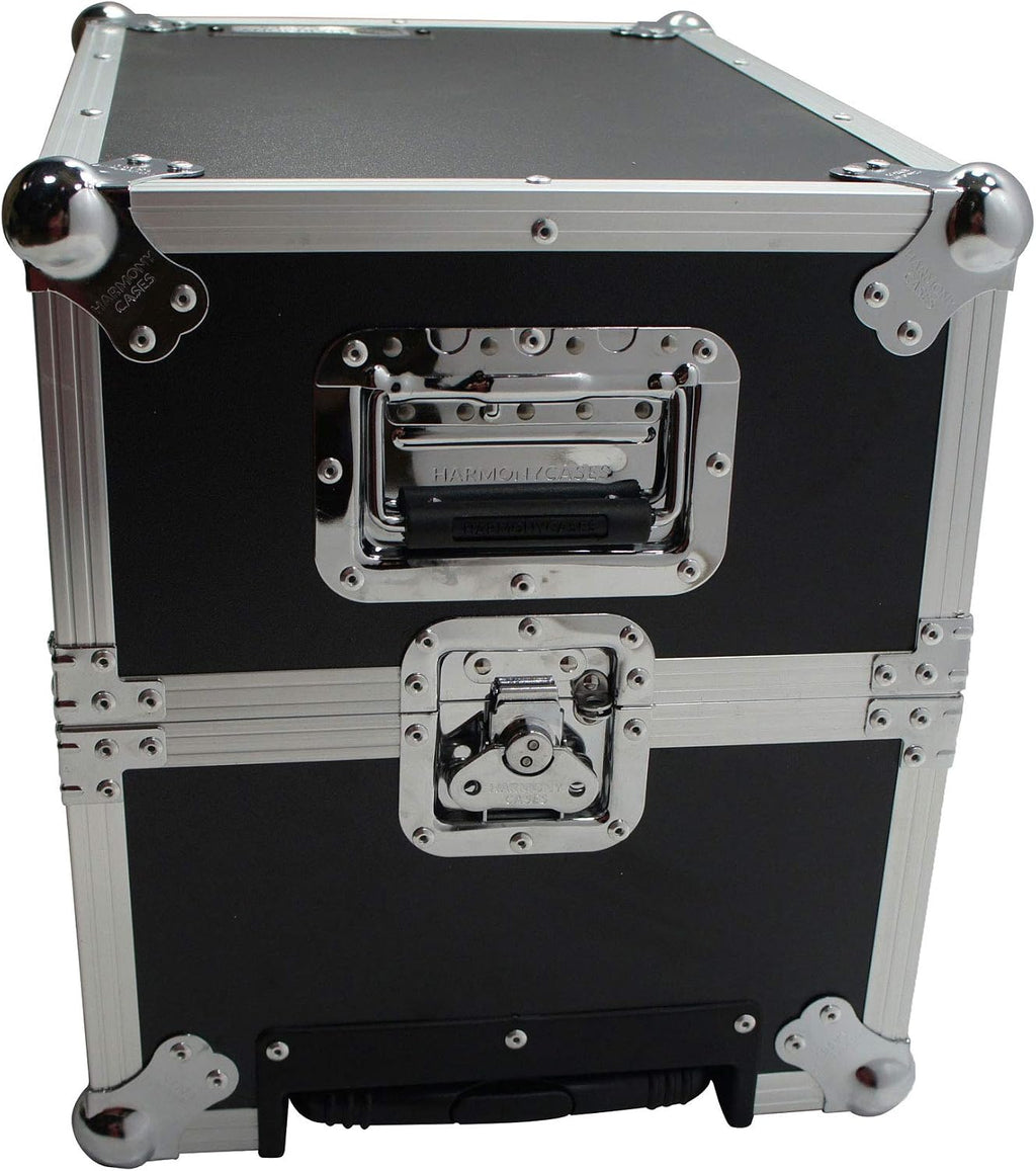 Harmony Audio Case HCLPHWE Rolling Flight Case Wheels & Handle 100 LP Vinyl Records