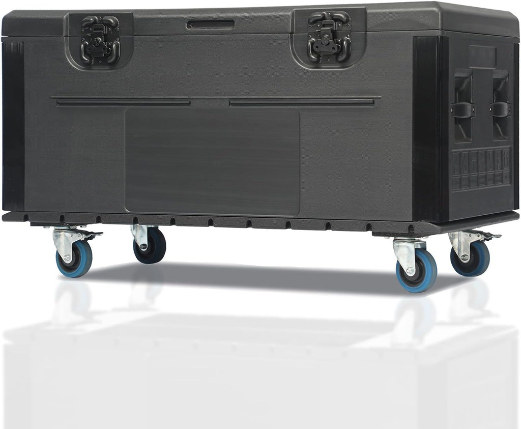Cable Trunk Road Case with Wheels 44' x 22' x 25' Professional Stackable Heavy Duty ATA Rolling Road Case for DJ Equipment Storage Transport Touring with Casters