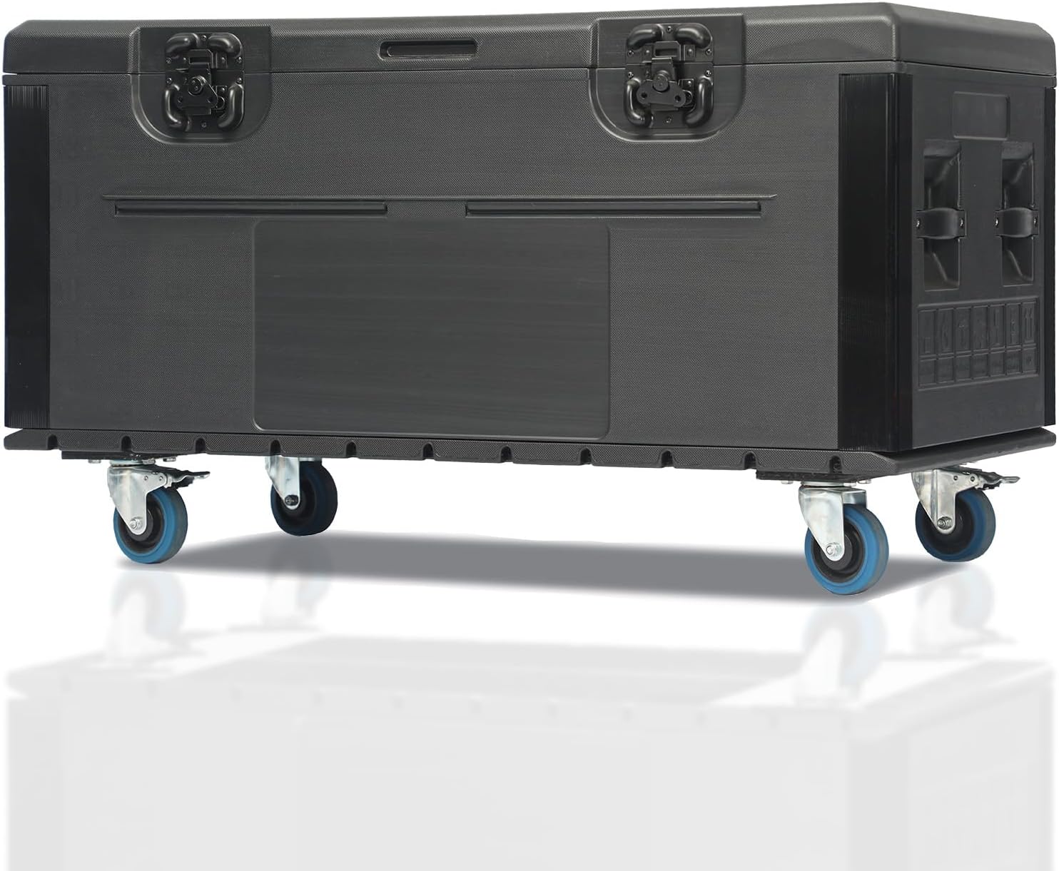 Cable Trunk Road Case with Wheels 44' x 22' x 25' Professional Stackable Heavy Duty ATA Rolling Road Case for DJ Equipment Storage Transport Touring with Casters