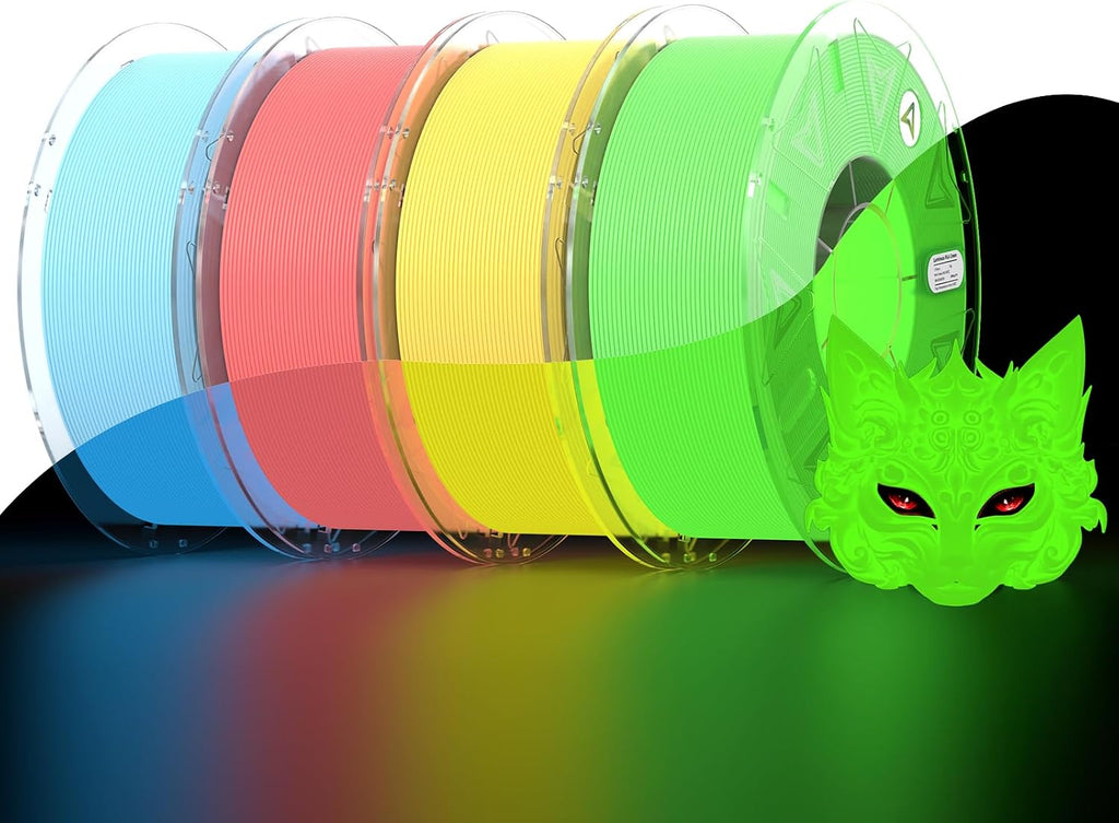 Official Creality Hyper PLA 3D Printer Filament 4KG, Glow in The Dark Filament, Luminous PLA 1.75mm, Best with UV Lamps, RFID Filament Fit Most FDM 3D Printers, 1KG Spool (2.2 lbs)