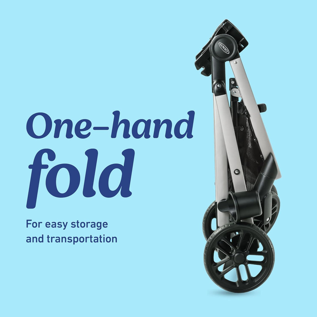 Graco® Modes Pramette Stroller, 3-in-1 Baby Stroller, 3 Modes from Infant Car Seat Carrier, Infant Pramette, to Toddler Stroller, Reversible Seat, One Hand Fold, Extra Storage, Child Tray, Pierce