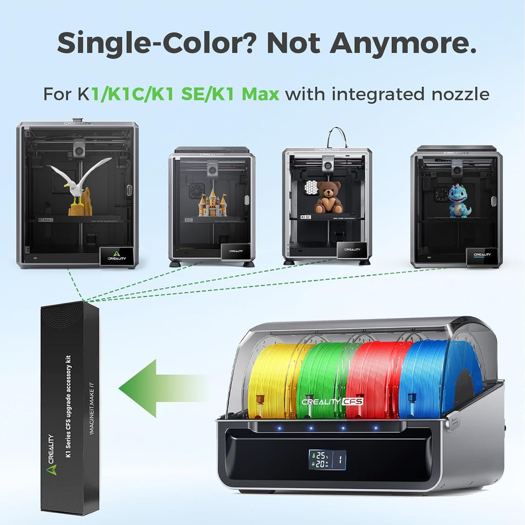 Official Creality CFS with K1 Series CFS Upgrade Kit Mothers Day Gifts, Multicolor 3D Printer Automatically Filament System, Supports 4 Parallel Devices for 16 Color Printing for K1 Max/K1C/K1/K1 SE