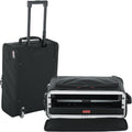 Gator Cases Lightweight Rack Bag with Removable Shoulder Strap, Pull handle, and Wheels, 2U Rack - 12.5' Rackable Depth (GR-RACKBAG-2UW)