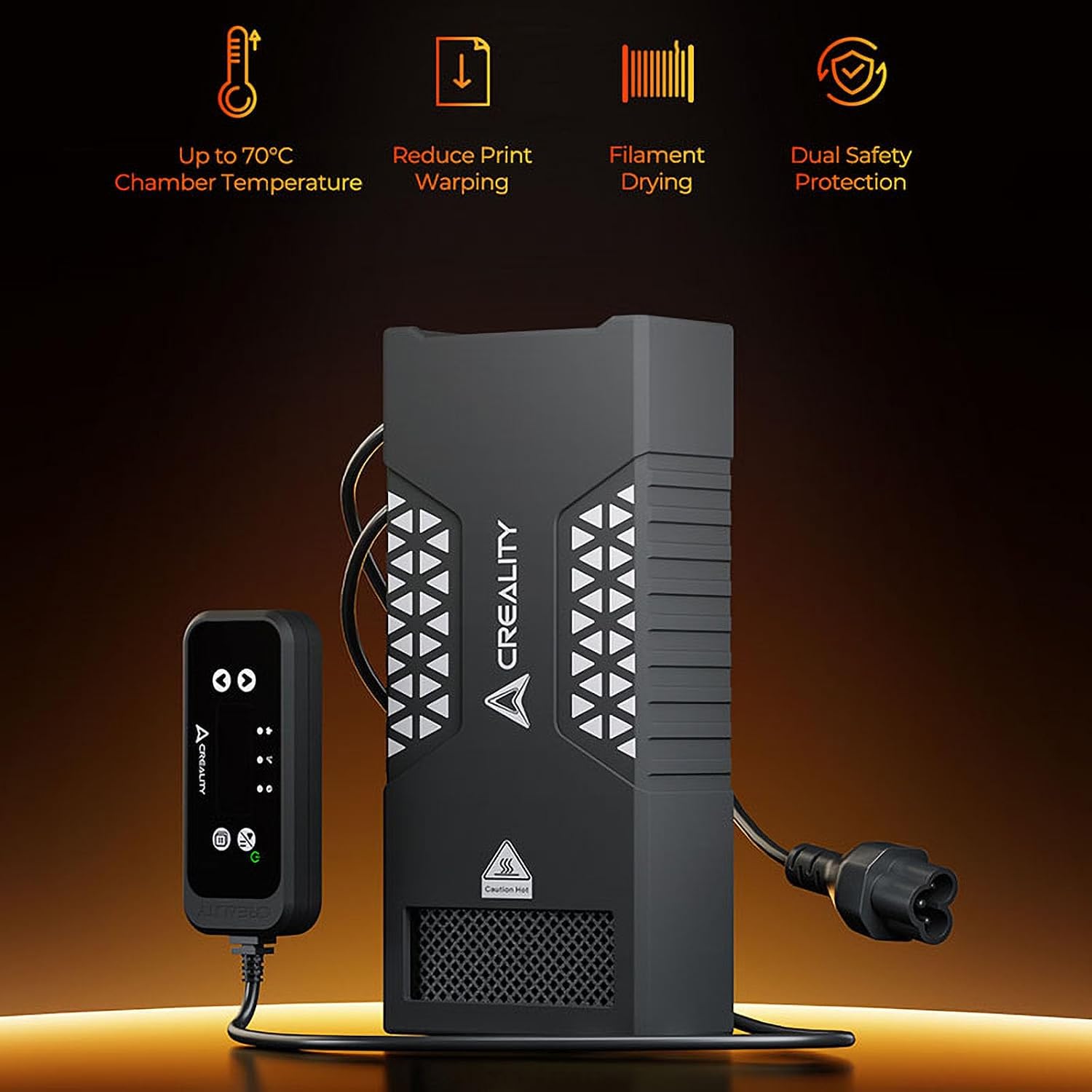 Creality Filament Drying Chamber Heater: Reduce ABS/PA/PC Filament Warp Print Warping, for Ender-3 Series, Ender-3 S1 Series, Ender-3V3 SE/KE, Creality HI/CR-10, Ender-5(Outer Layer has Enclosure)
