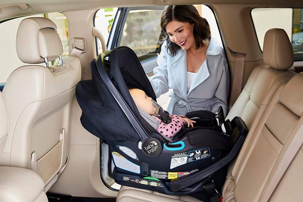 Baby Jogger® City Go 2 Infant Car Seat, Baby Travel Car Seat, Included RapidLock Carseat Base, Pike Exclusive Includes Leatherette Handlebar and Premium Fabrics, Slate