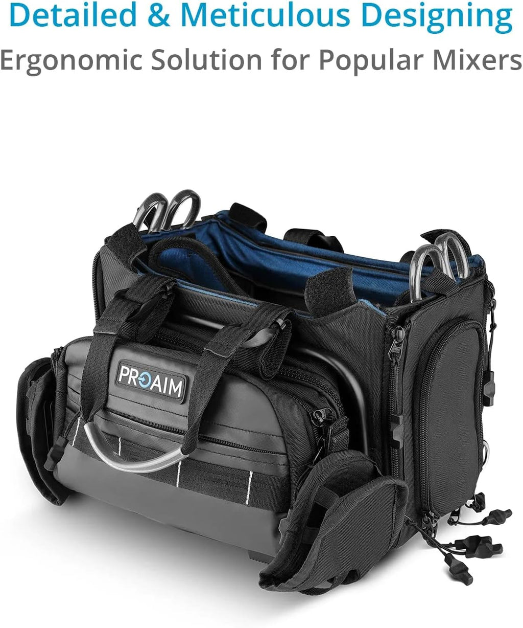 PROAIM Audio Cine Cube Bag w Top Clear TPU. For Sound Mixers & Wireless Receivers. (P-CBAM-01)