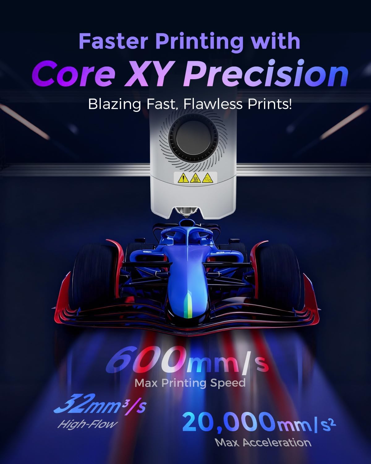 FLASHFORGE AD5X Multi-Color 3D Printer with IFS,Fully Auto Leveling FDM 3D Printer with Max 600mm/s High Speed Printing and Max 300°C Nozzle,Large Printing Size 220 * 220 * 220mm