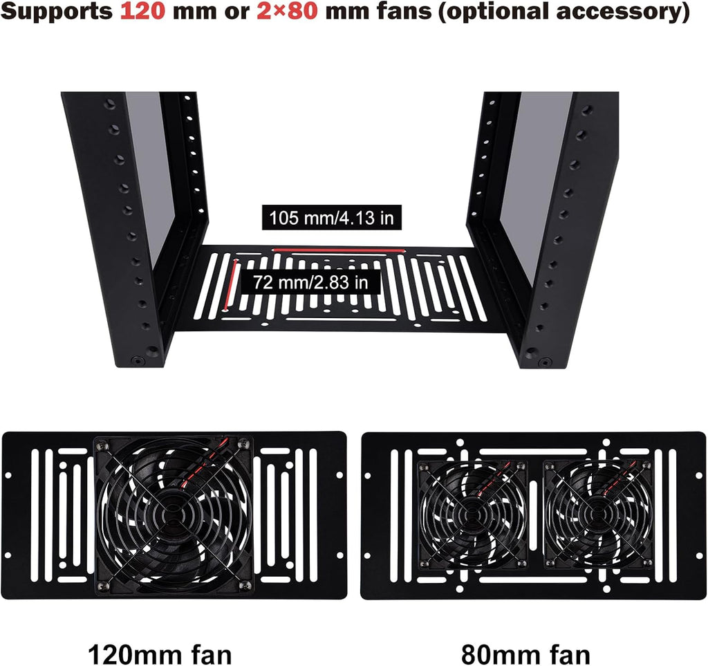 GeeekPi 8U Server Cabinet, 10 inch Server Rack for Network, Servers, Audio, and Video Equipment, DeskPi RackMate T1 Rackmount, 7.87 inch Depth
