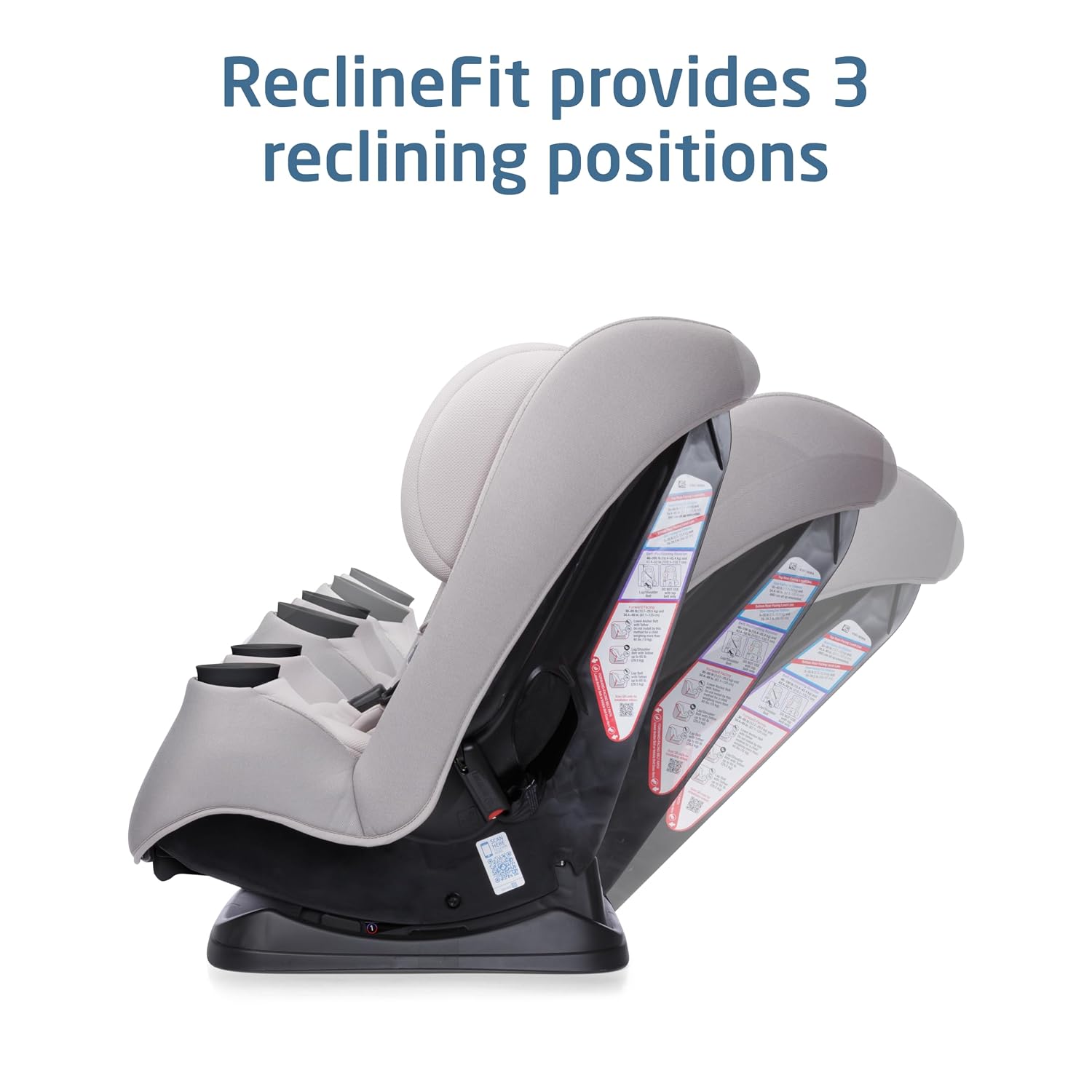 Maxi-Cosi Pria Max 3-in-1 Convertible Car Seat, Infant to Toddler Car Seat, ClipQuick Magnetic Chest Clip, Quick-Install Latch, Machine-Washable Cover, 5-100 lbs, Oyster Shell