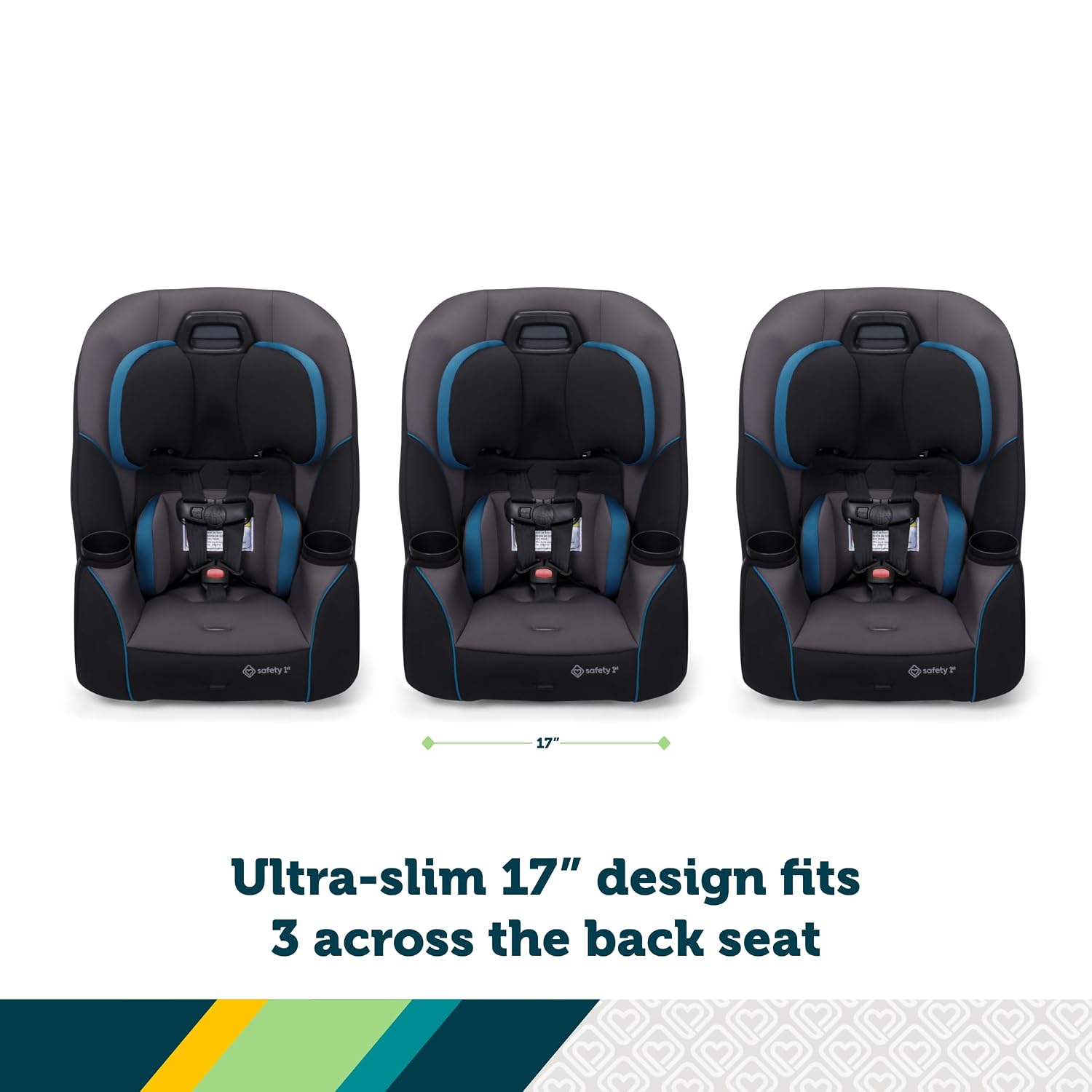 Safety 1st Crosstown Slim All-in-One Convertible Car Seat, Deep Sea
