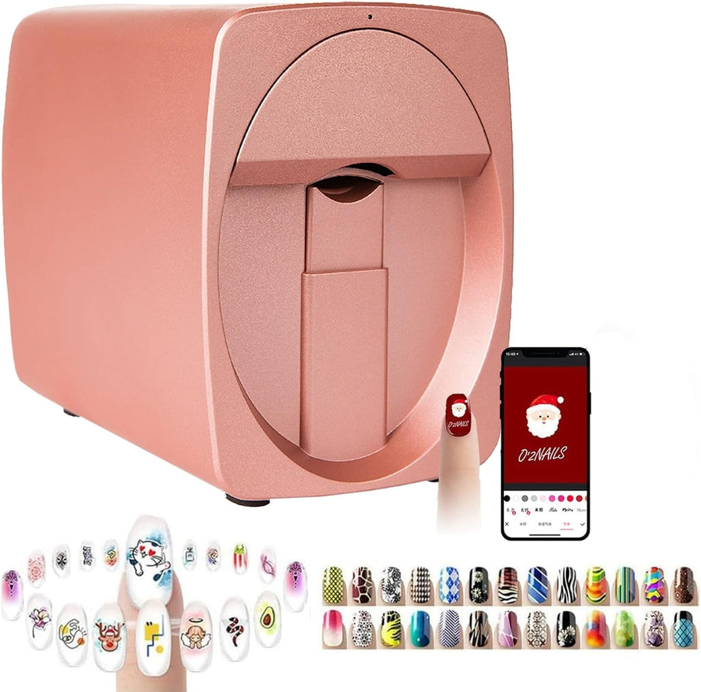 3D Nail Printer Robot - Smart Digital Nail Art Machine for Kids & Nail Salons, 1000+ Designs, Quick 30s Printing Time, Perfect for Nail Lovers & Manicure Enthusiasts