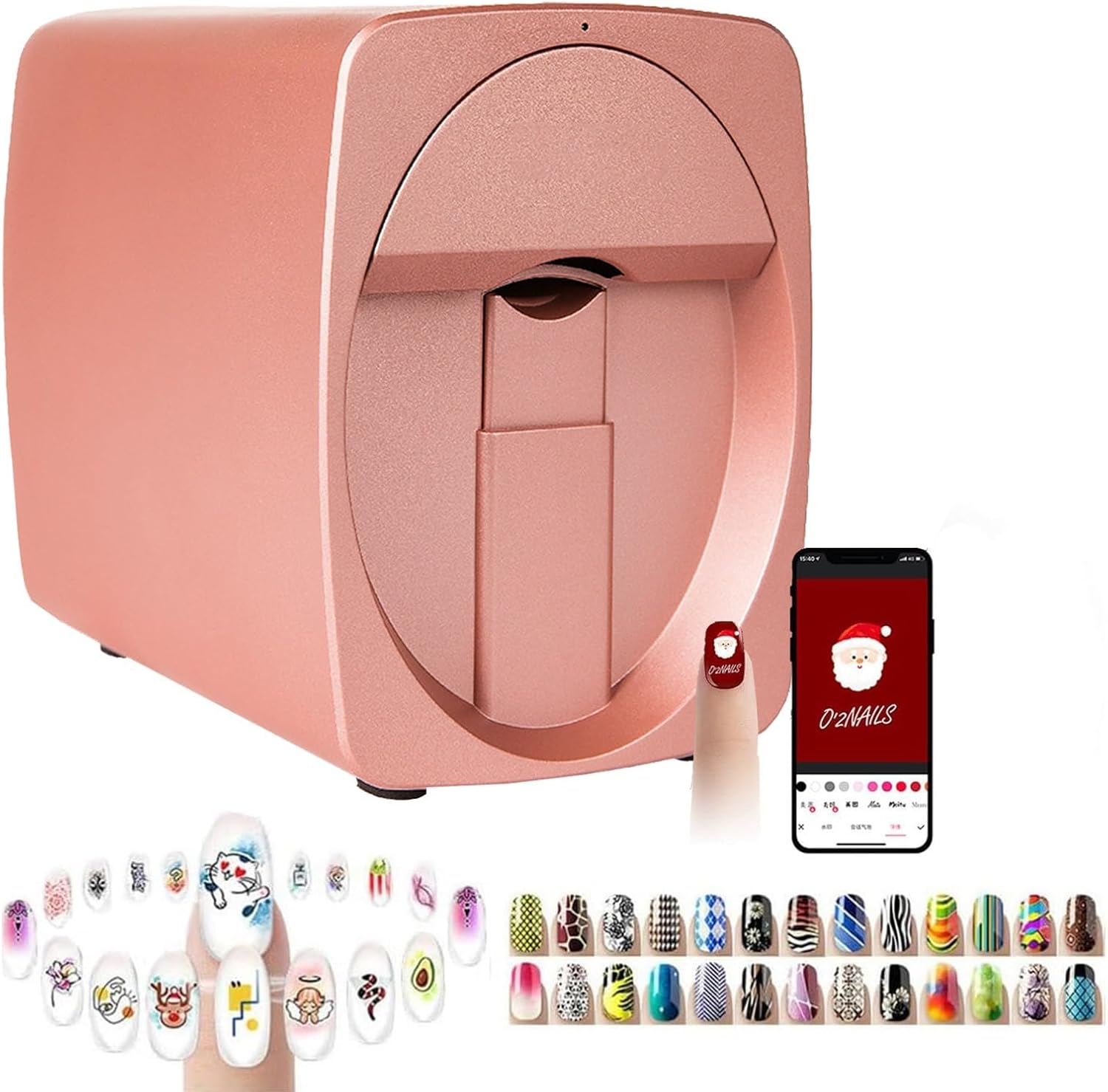 3D Nail Printer Robot - Smart Digital Nail Art Machine for Kids & Nail Salons, 1000+ Designs, Quick 30s Printing Time, Perfect for Nail Lovers & Manicure Enthusiasts