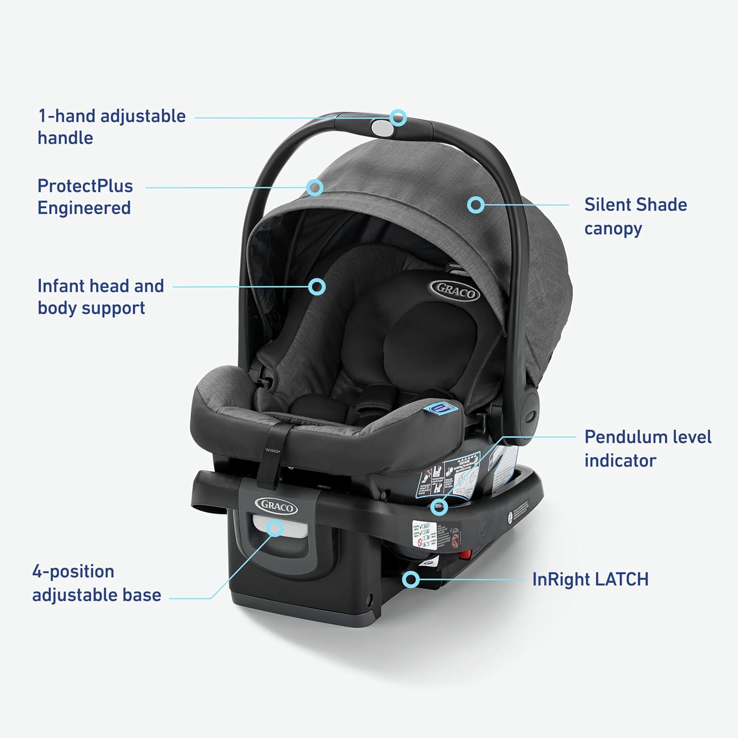 Graco® SnugRide DLX Infant Car Seat ft. Load Leg Technology, Astaire