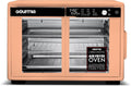 Gourmia French Door Air Fryer Oven - 37 Qt Large Capacity Convection Toaster Oven, FryForce 360°, Digital Display, 12 Cooking Presets, Dehydrate, Fits 13' Pizza, Dishwasher-Safe, Peach