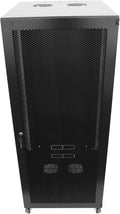 22U Server Cabinet Wall Mount Rack Enclosure with Caster Wheels 2 Server Fans Locking Grid Gate Removable Side Panels 19' Network Cabinet 15-18.5' Installation Depth Heavy-duty frame(22u cabinet 44IN)