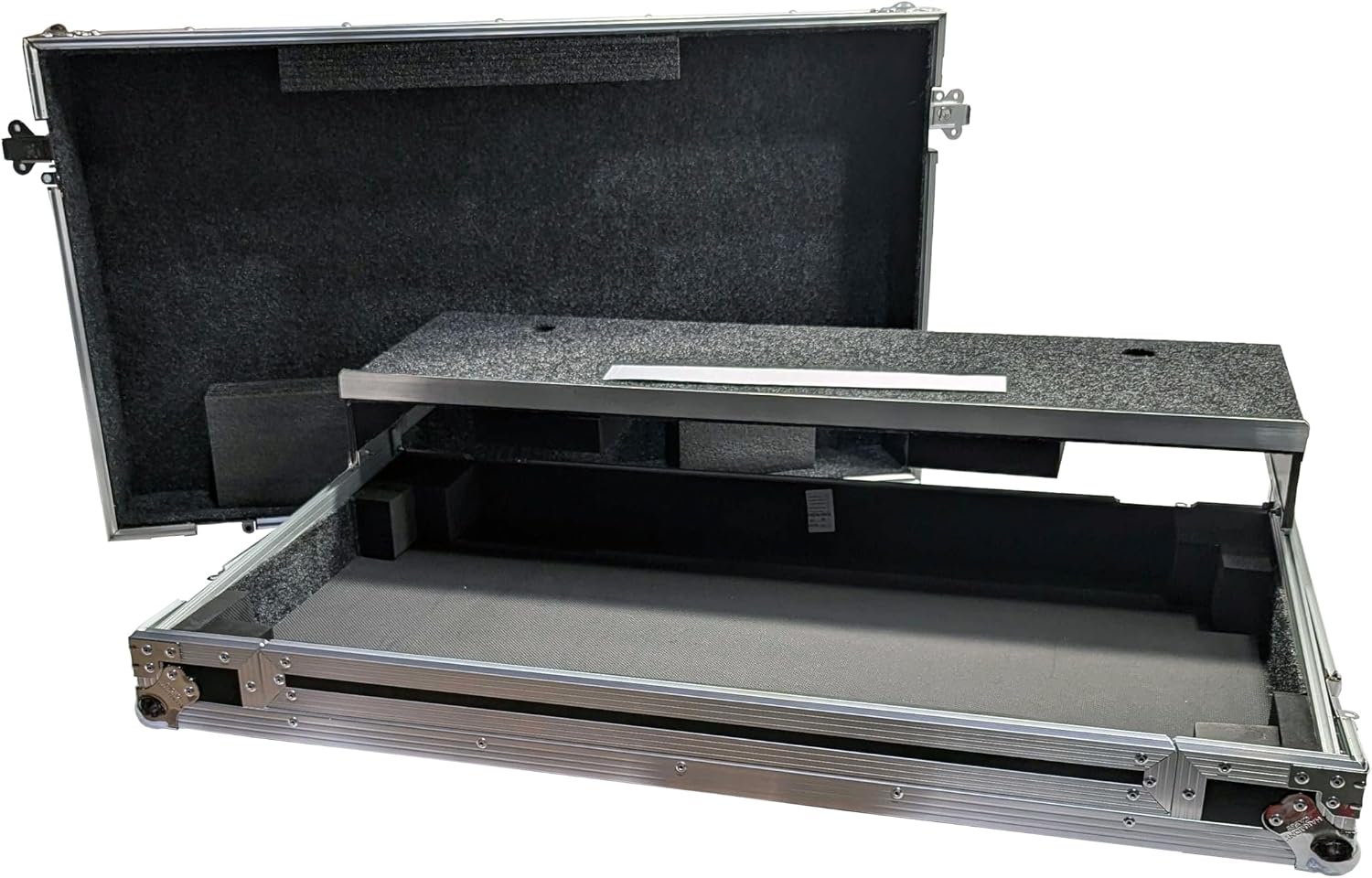 Harmony Audio Cases HCDJOPUSQUADWLT DJ Flight Case Compatible with Pioneer OPUS-QUAD Includes Laptop Shelf, Wheels and Velcro Sticker Strip to Secure Laptop - Black