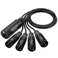SoundTools CAT Tails Male – 4 Channel Male XLR to RJ45 Adapter – Analog Audio Over CAT5e/6/7 – Neutrik Connectors – Mogami AES3 Grade Cable – Durable Aluminum Housing for Stage, Studio & Live Sound