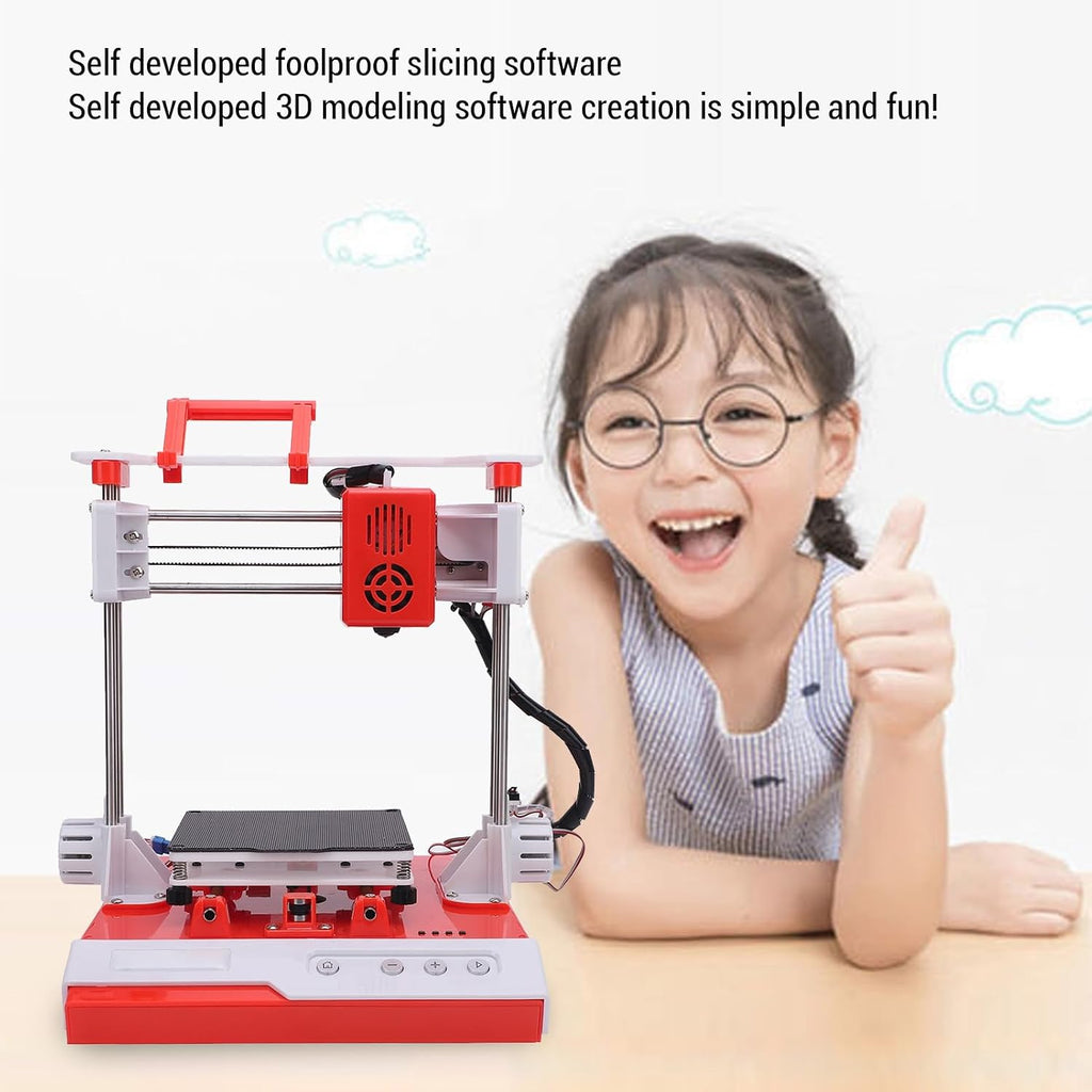 Gonetre 3D Printer for Beginners High Speed High Frequency DIY 3D Printing Machine with 100x100x100mm Printing Size, for Hobbyists Kids Adults PLA Filament Compatible (US Plug)