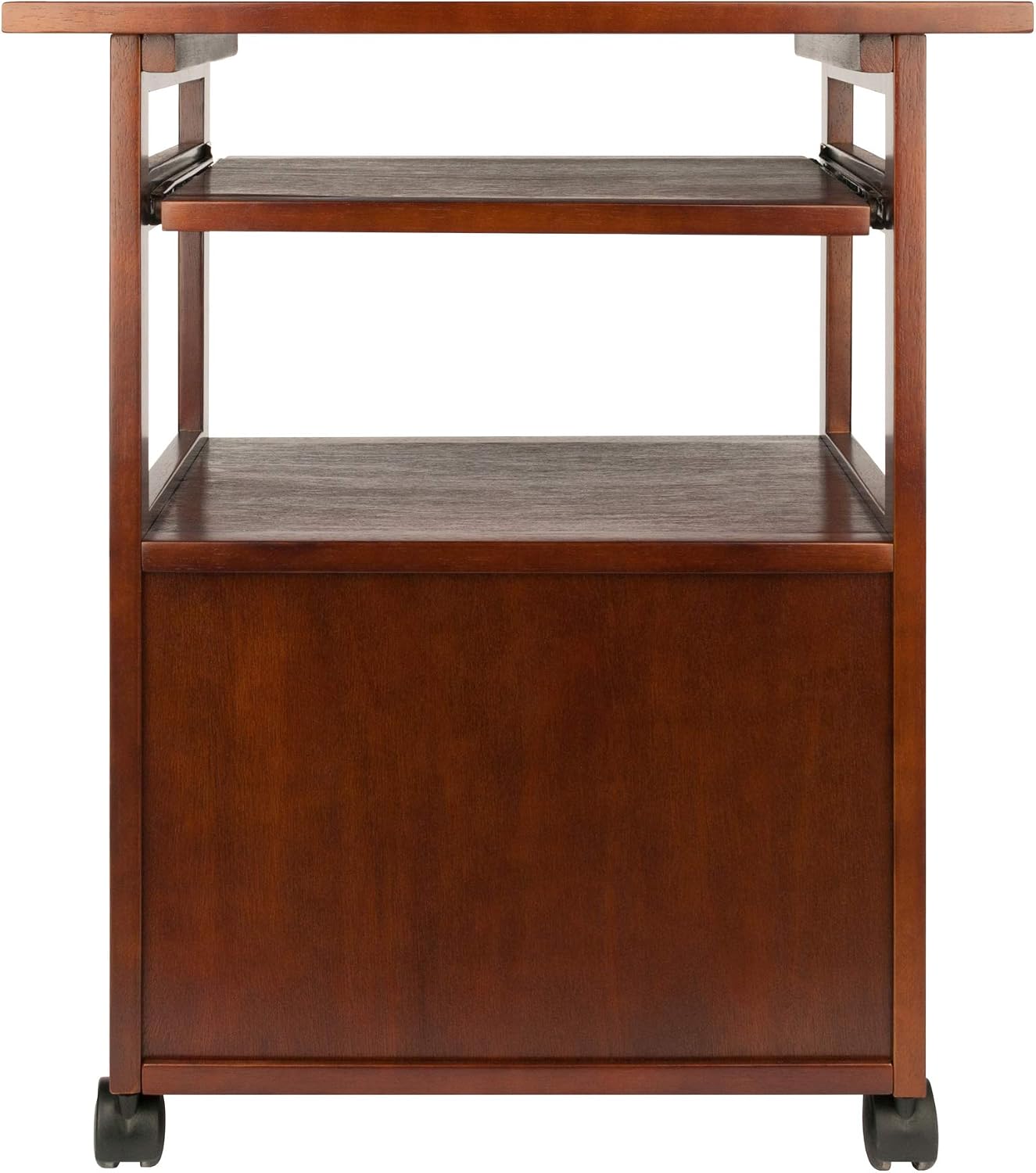 Winsome Piper 3-Shelf Wood Mobile Printer Stand, Brown (94427)