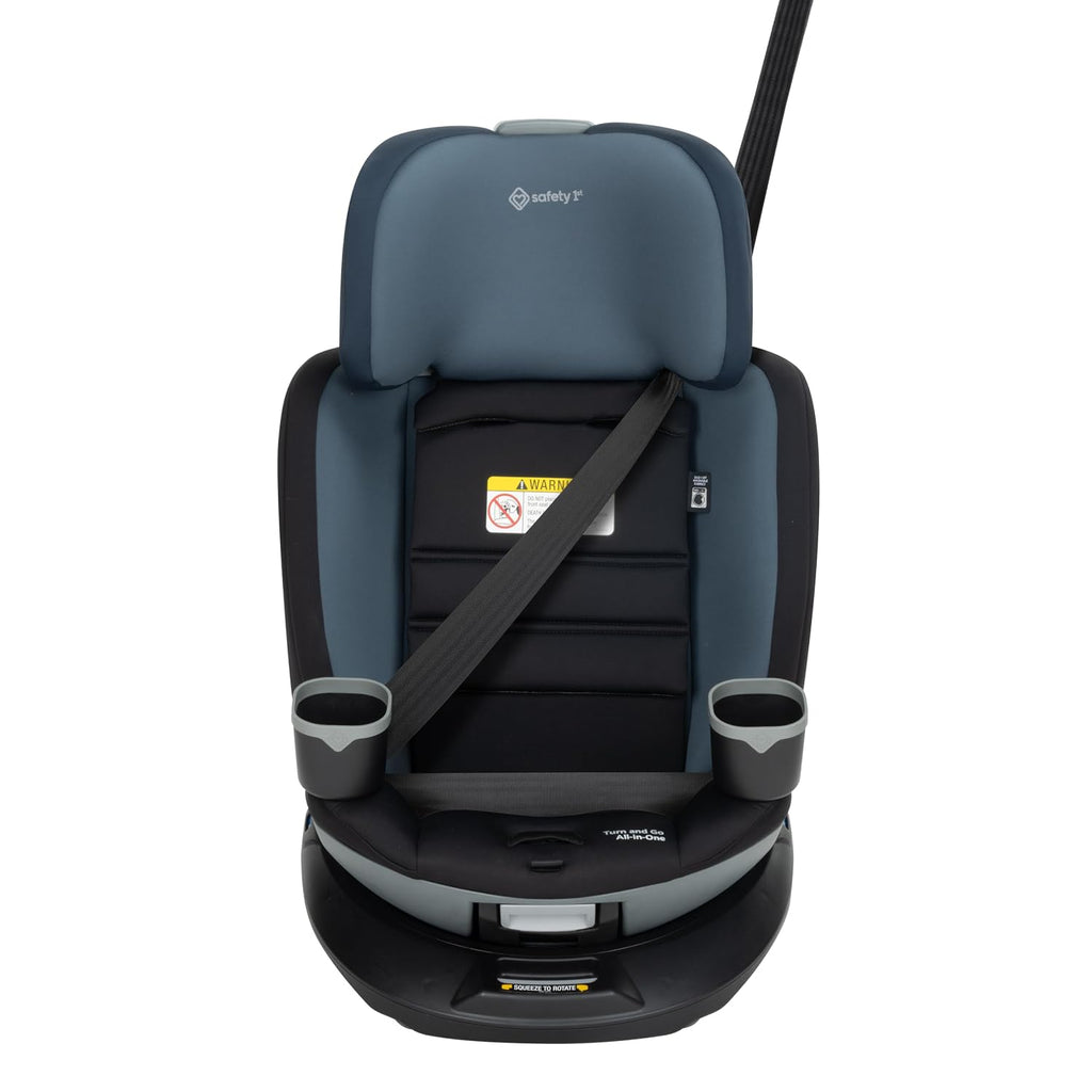Safety 1st Turn and Go 360 ST Rotating All-in-One Convertible Car Seat, SafetySwivel Technology, SecureTech Installation, 3-in-1 Rear-Facing, Forward-Facing, Booster, 5-100 lbs, Dark Triad