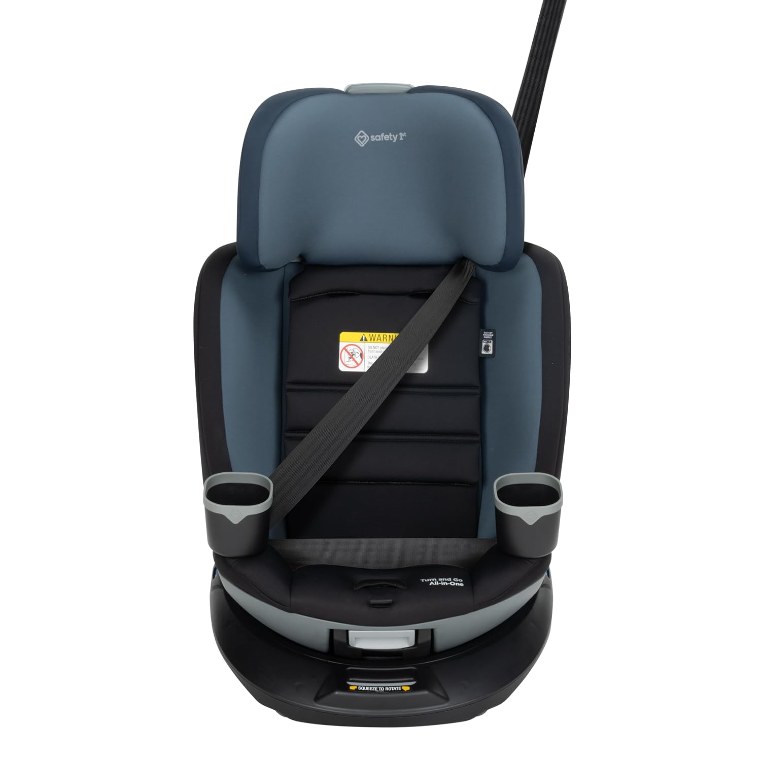 Safety 1st Turn and Go 360 ST Rotating All-in-One Convertible Car Seat, SafetySwivel Technology, SecureTech Installation, 3-in-1 Rear-Facing, Forward-Facing, Booster, 5-100 lbs, Dark Triad