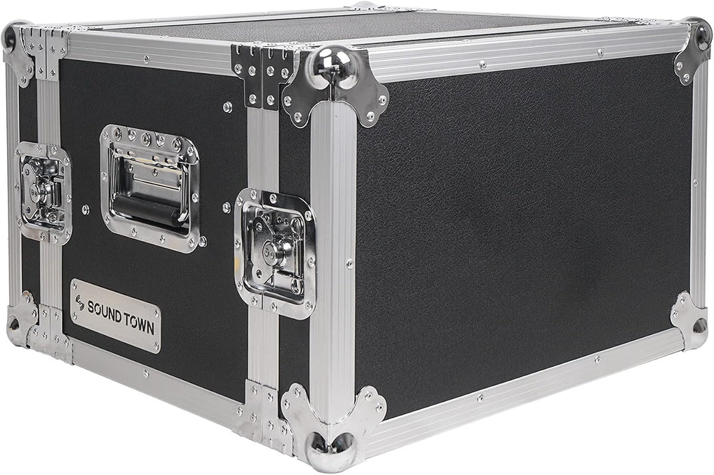 Sound Town 4U Rack Case with 2U Rack Drawer for 19' Amps/Mixers/Microphone Receivers (STRC-4U2DR)
