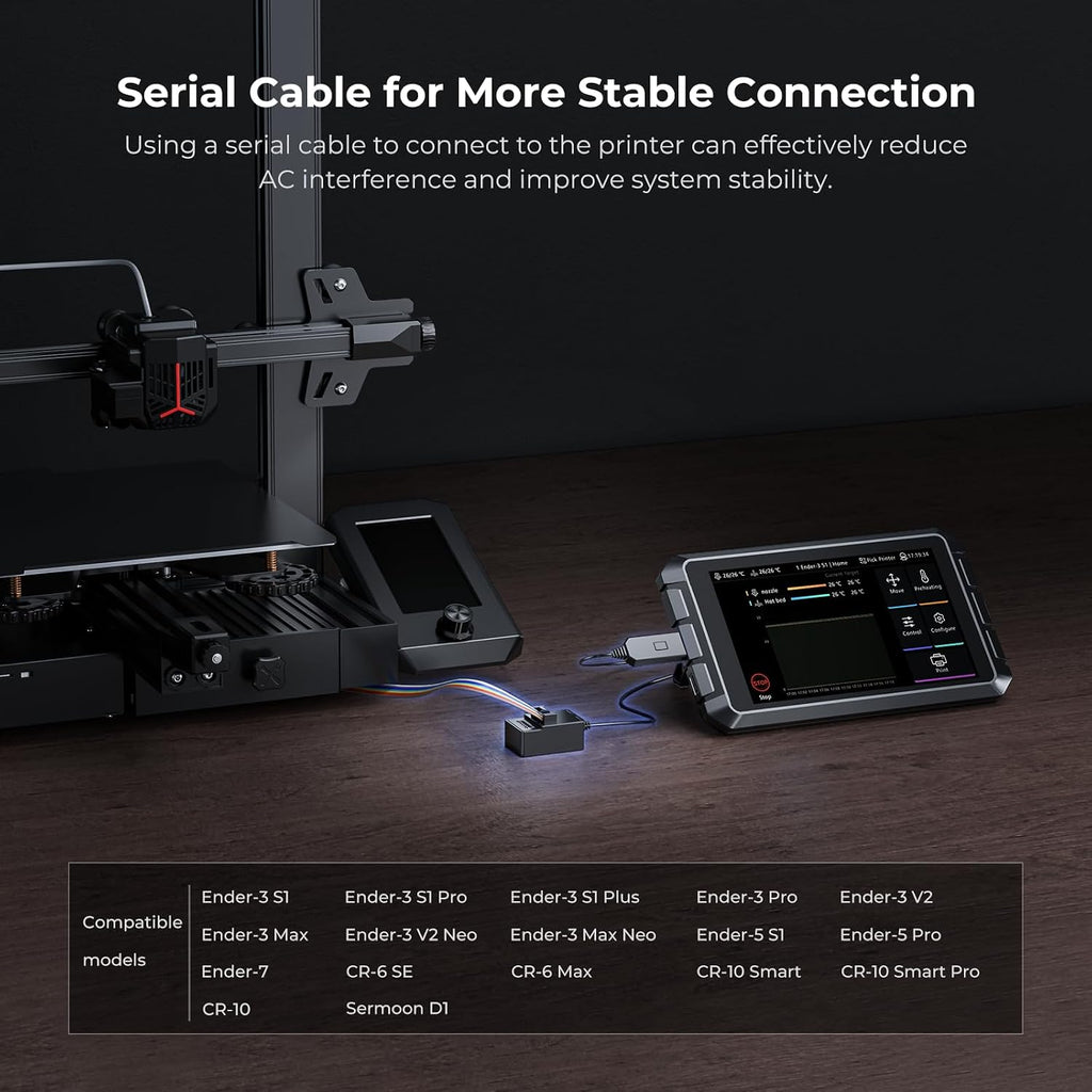 Creality Sonic Pad 7 Inch Touchscreen, Powered by Klipper Firmware for Increased 3D Printing Speed and Smart Control Perfect for Ender 3 V3 SE, Ender 3 Pro, Ender 3 V2, Ender 3 S1 Series 3D Printers