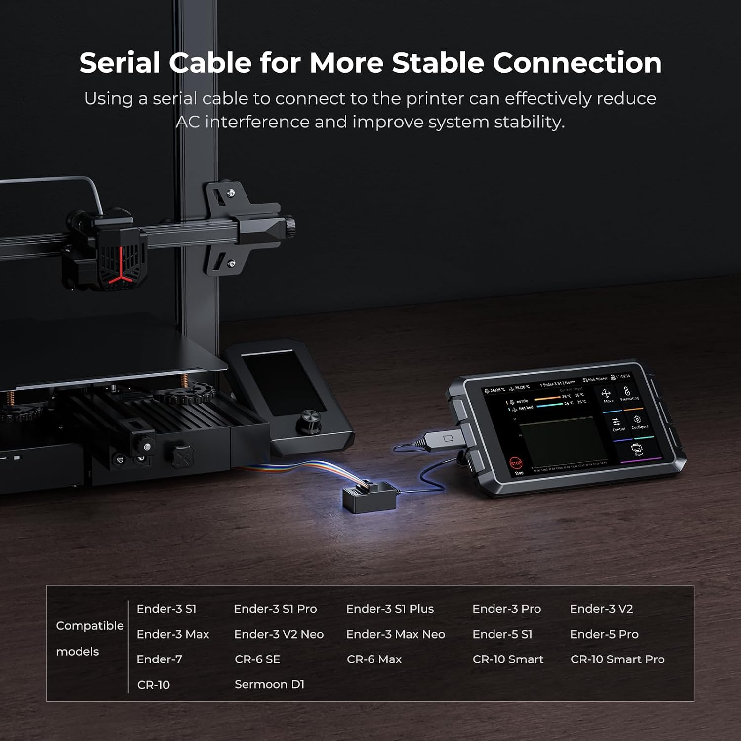 Creality Sonic Pad 7 Inch Touchscreen, Powered by Klipper Firmware for Increased 3D Printing Speed and Smart Control Perfect for Ender 3 V3 SE, Ender 3 Pro, Ender 3 V2, Ender 3 S1 Series 3D Printers