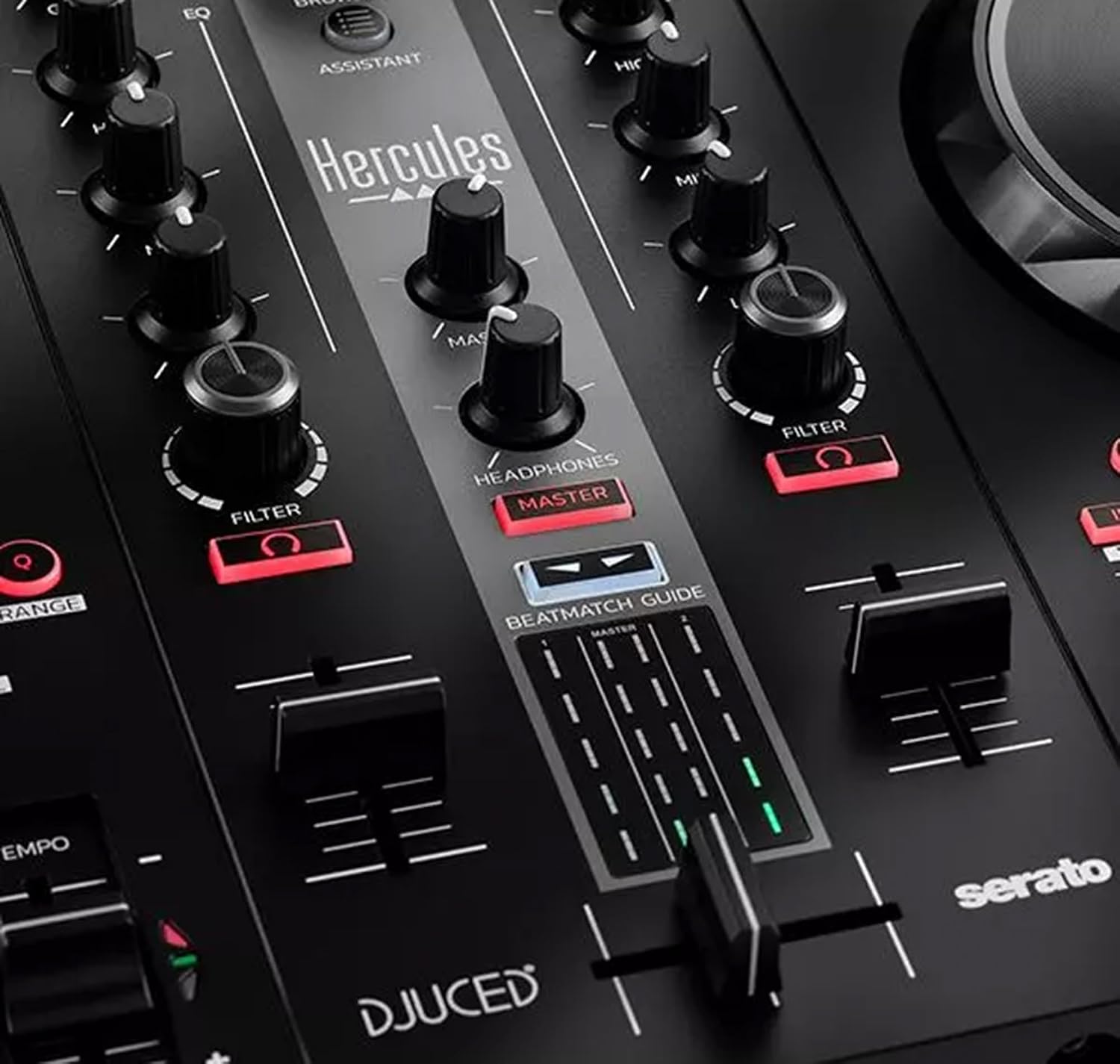 Hercules DJControl Inpulse 300 MK2 2-Channel DJ Controller Bundle with Case, TRS-to-RCA Breakout Cable, and Austin Bazaar Polishing Cloth