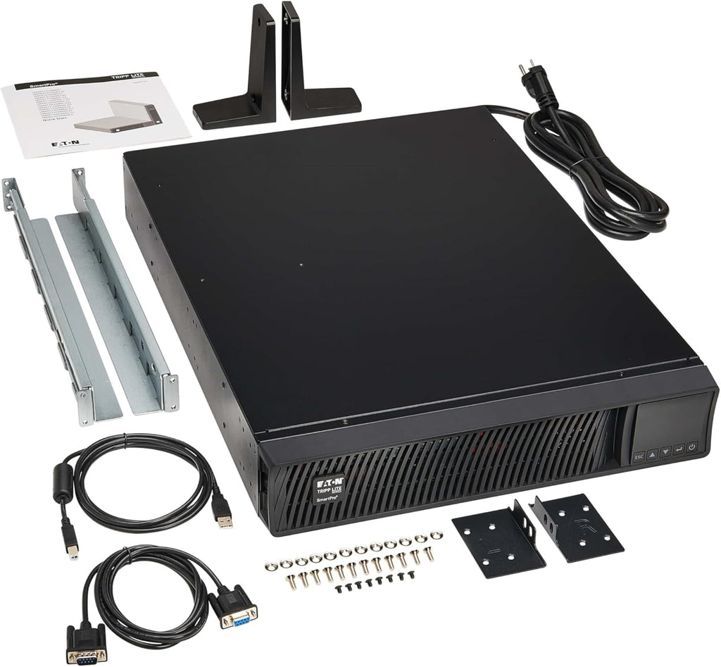 Eaton Tripp Lite Series SMART750RMXL2U 750VA Rack Mount UPS Battery Backup, Pure Sine Wave, 750W, Extended Run & Network Card Option, 8 Outlets, 120V, AVR, Uninterruptible Power Supply