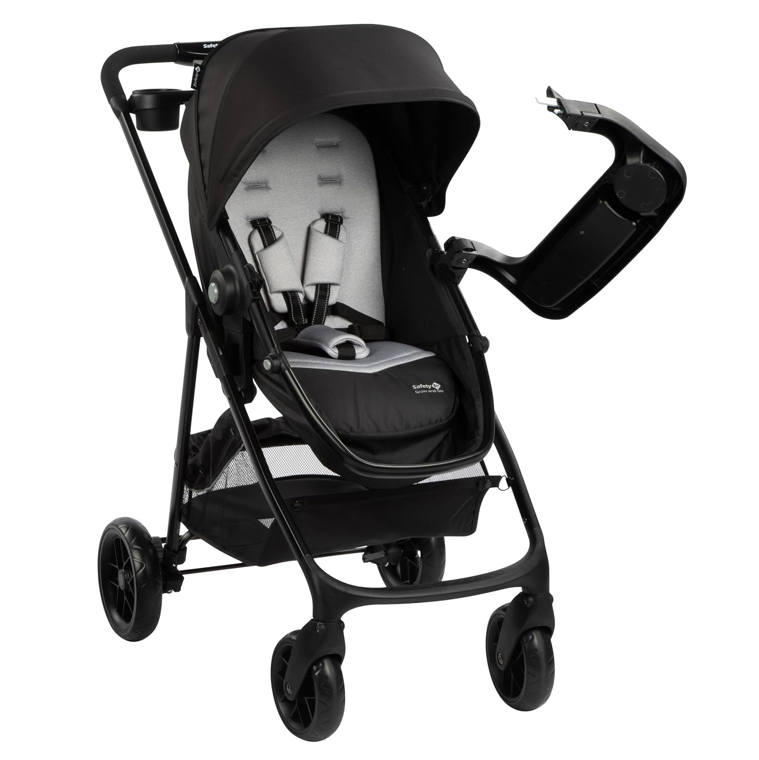 Safety 1st Grow and Go Flex 8-in-1 Car Seat Stroller Combo, Baby Stroller Travel Systems for Infants 4-30 lbs, Stroller and Carseat Combo Set, Foundry
