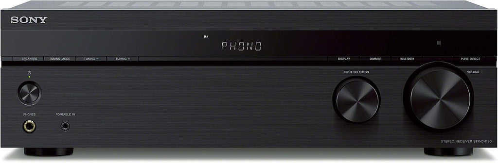 Sony STRDH190 2-ch Home Stereo Receiver with Phono Inputs & Bluetooth Black