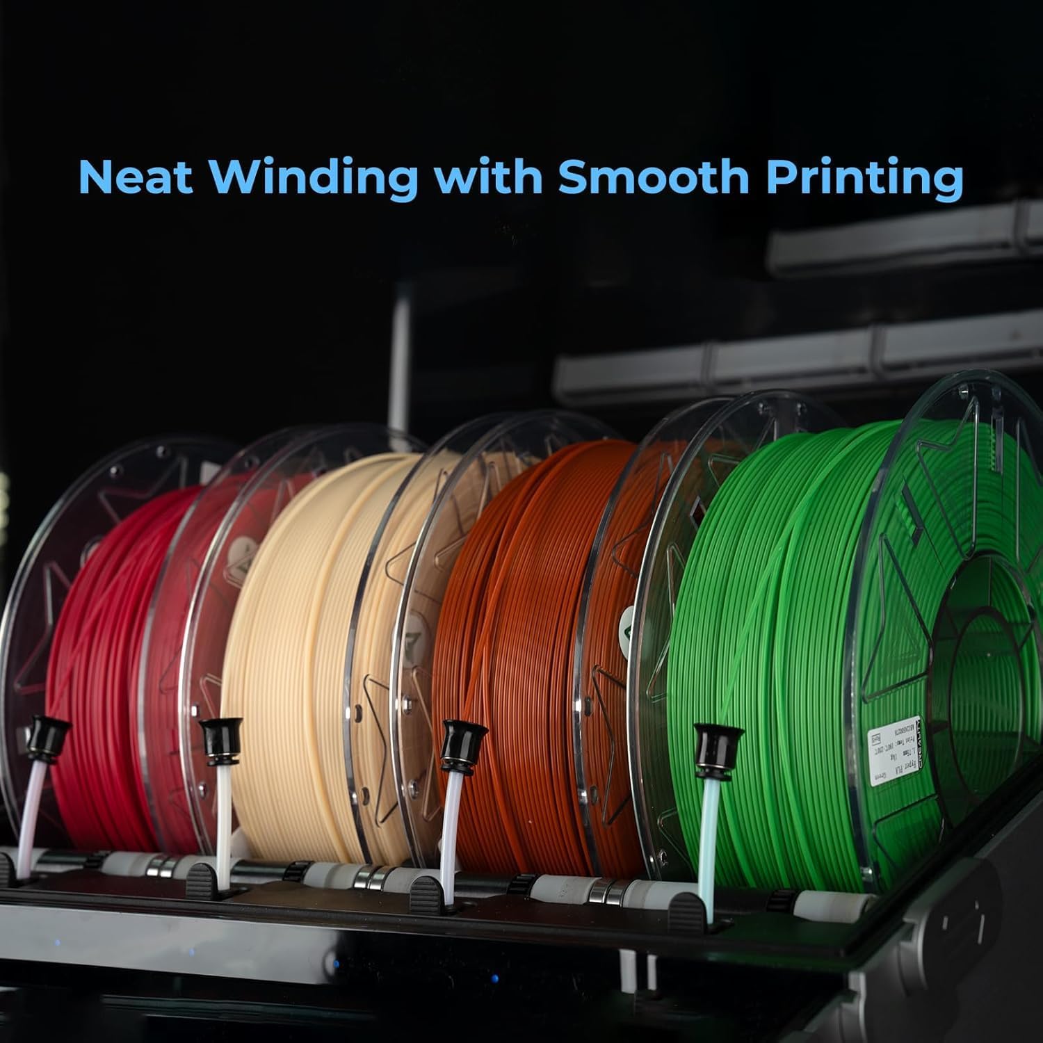 Creality Hyper PLA Filament 1.75mm, RFID 3D Printer Filament PLA for High Speed 30-600mm/s, 10kg(22lbs)/Spool Filament Support CFS, Fits for Most 3D Printers, 5Black & 5White