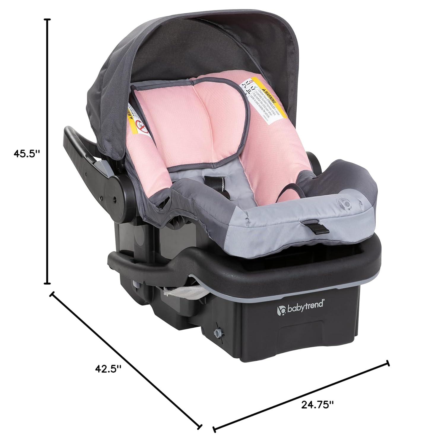 Baby Trend Tango™ 3 All-Terrain Stroller Travel System with EZ-Lift™ Plus Infant Car Seat, Ultra Pink