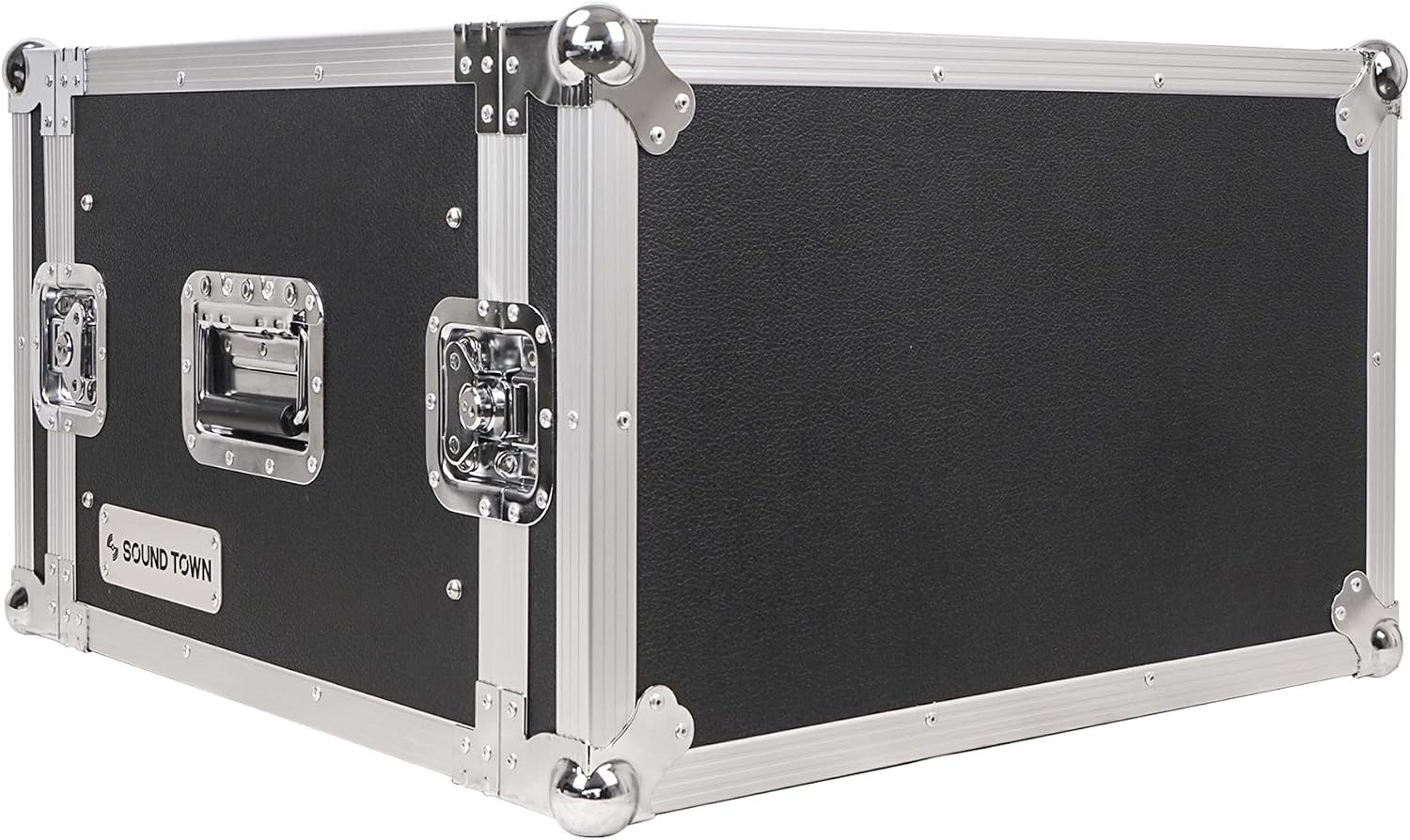 Sound Town Shock Mount 6U ATA Plywood Rack Case with 21' Rackable Depth, 6-Space Size, Pro Tour Grade (STRC-SP6U)