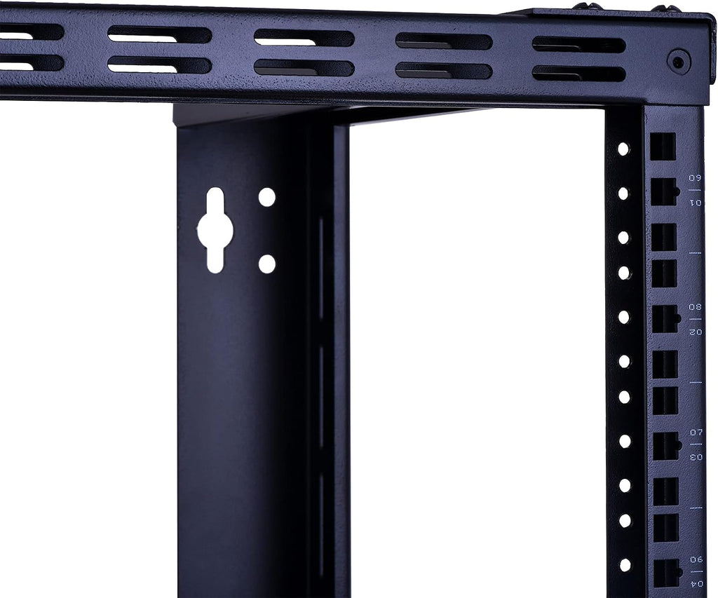 RackPath 9U Wall Mount Rack Open Frame 19in Server Equipment Rack Heavy Duty - 17in Depth