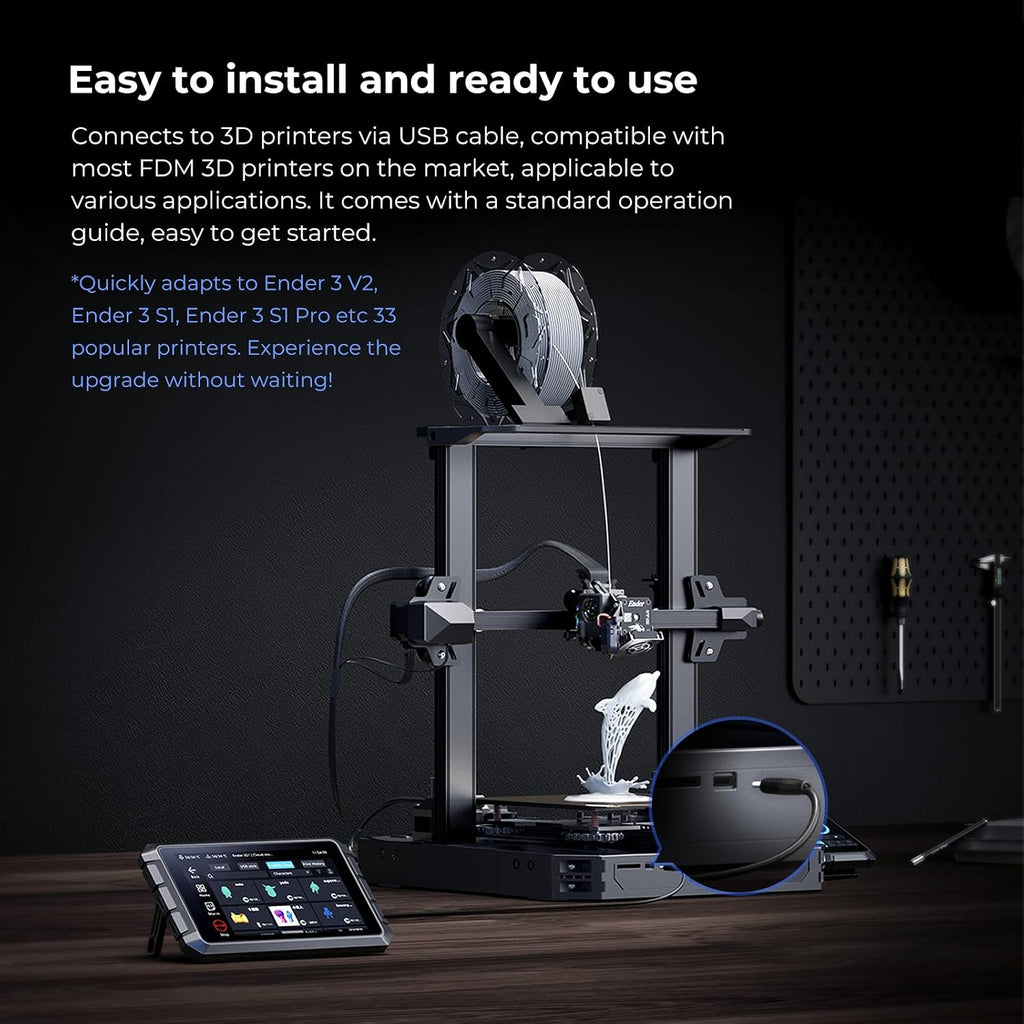 Creality Sonic Pad 7 Inch Touchscreen, Powered by Klipper Firmware for Increased 3D Printing Speed and Smart Control Perfect for Ender 3 V3 SE, Ender 3 Pro, Ender 3 V2, Ender 3 S1 Series 3D Printers