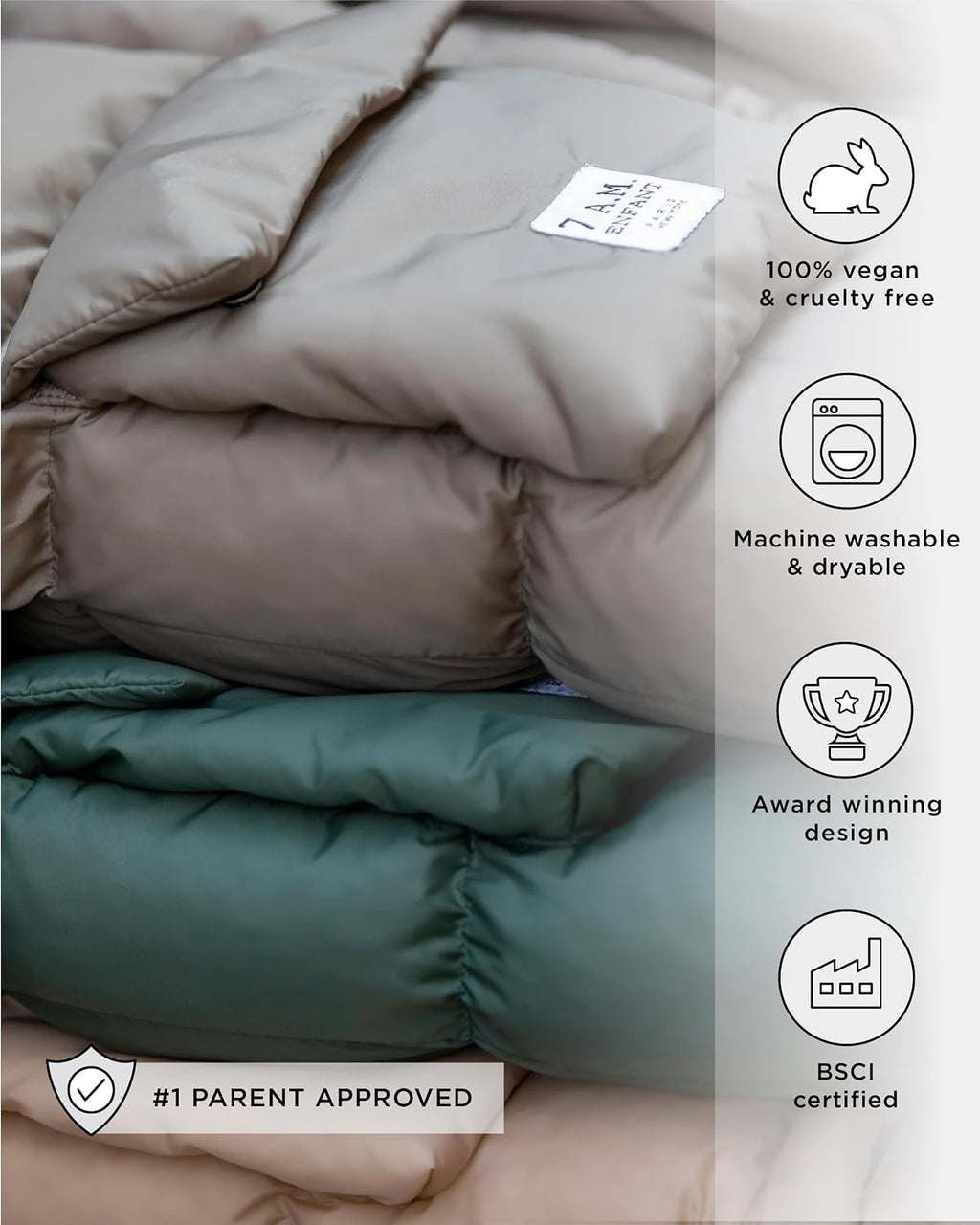 7AM Enfant Stroller Blanket 212 - Adjustable Baby Car Seat Zipped Blanket for Babies Winter, Unisex Multi Purpose Fleece Lined Warm Hooded Toddler Footmuff Water Repellent | (6M - 4T)