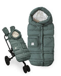 7AM Enfant Stroller Blanket 212 - Adjustable Baby Car Seat Zipped Blanket for Babies Winter, Unisex Multi Purpose Fleece Lined Warm Hooded Toddler Footmuff Water Repellent | (6M - 4T)