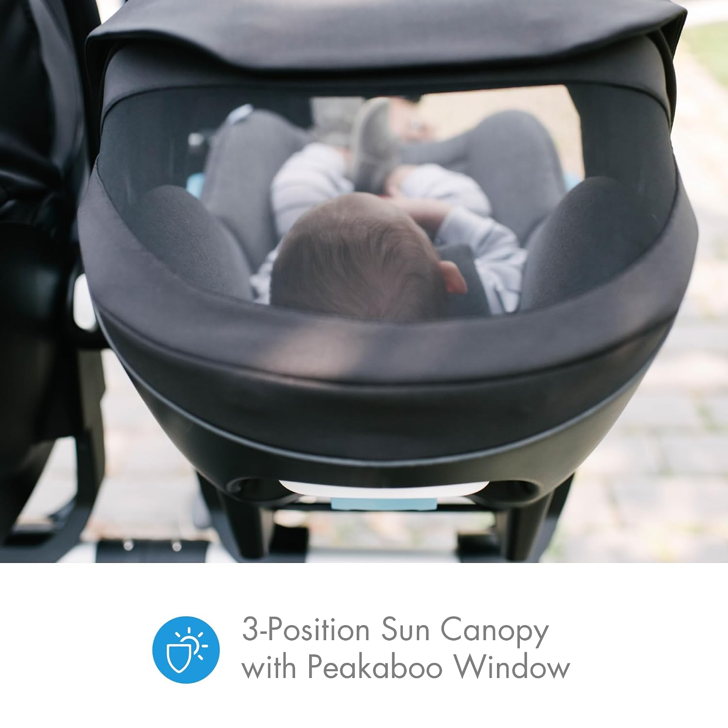 Clek Liing Infant Car Seat with Adjustable Load Leg, Compact, Lightweight Design, 7 Recline Positions, Easy-to-Use Rigid Latch, and Flame Retardant-Free (Railroad Ziip)