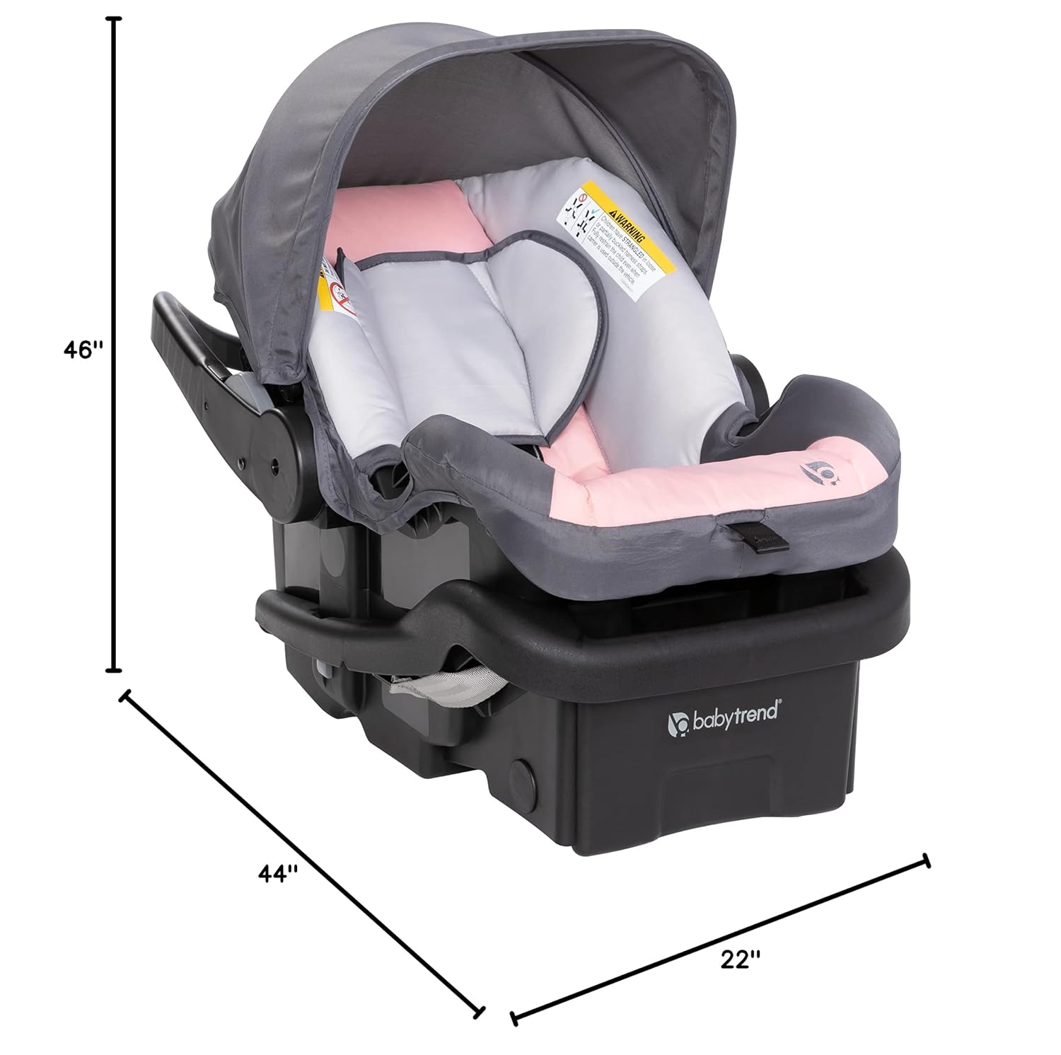 Baby Trend Expedition® Jogger Travel System with EZ-Lift™ Infant Car Seat, Dash Pink