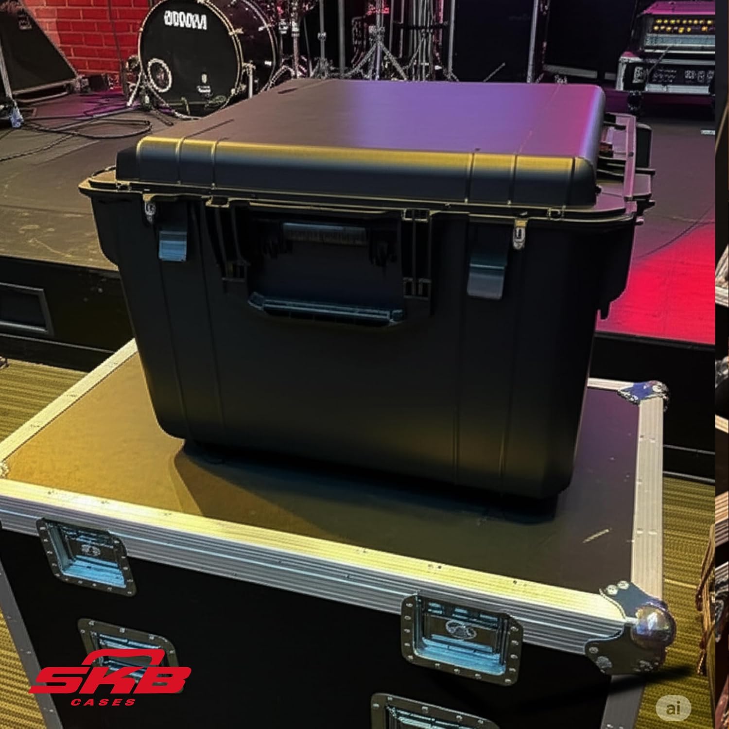 SKB iSeries 6U Fly Rack, Waterproof Polypropylene Hard Case with Durable Latches for Travel and Storage, Ideal for Musicians, 20 Inch, Black