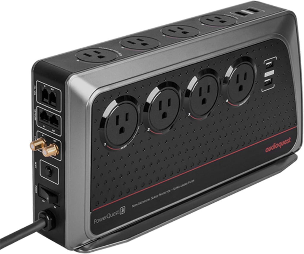 AudioQuest PowerQuest 3 8-Outlet Power Conditioner & Non-Sacrificial Surge Protector