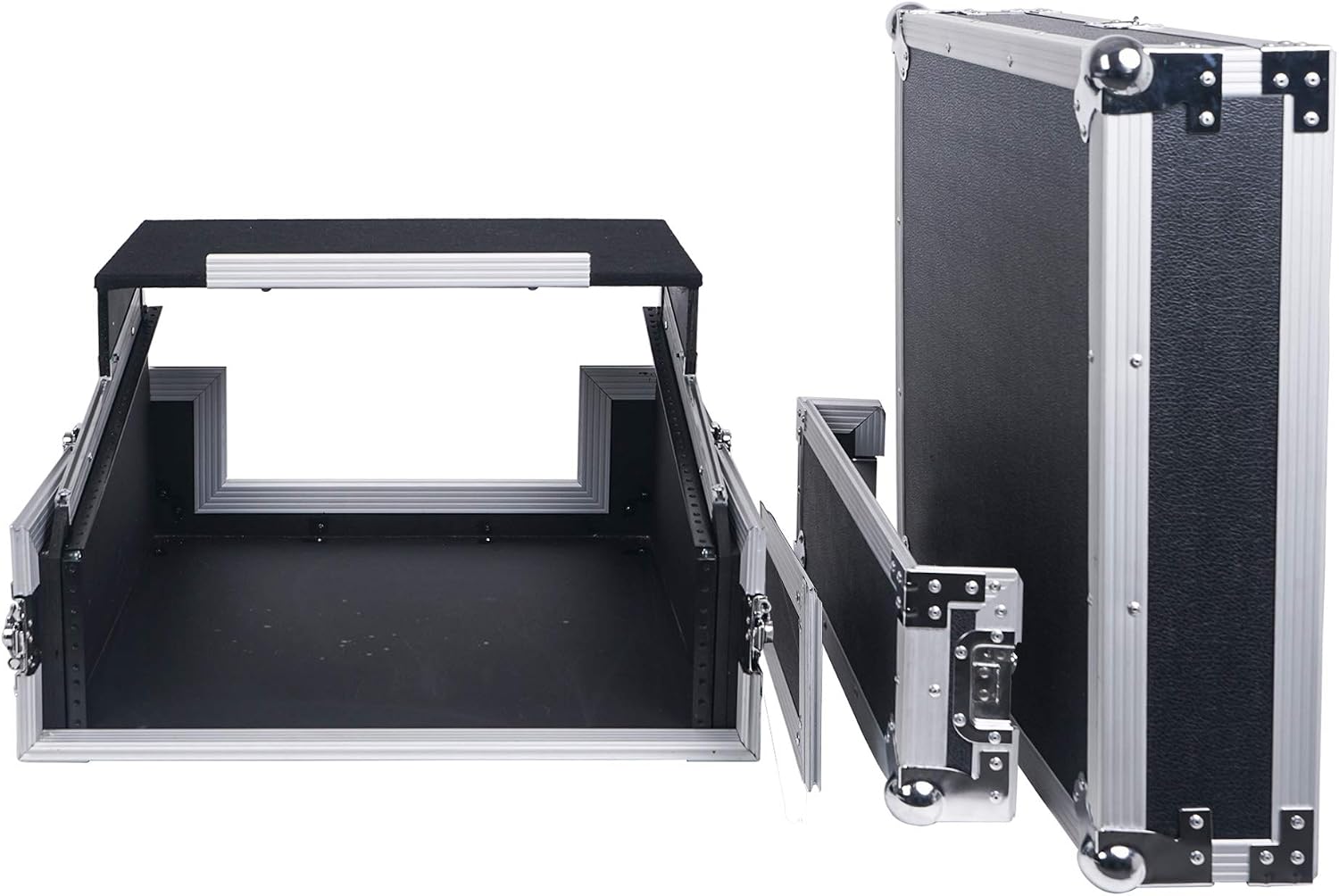 Sound Town 2U Glide Style Rack Case with 11U Slant Mixer Top, 20.7' Rackable Depth and Laptop Platform - Pro Tour Grade (STMR-2ULT)