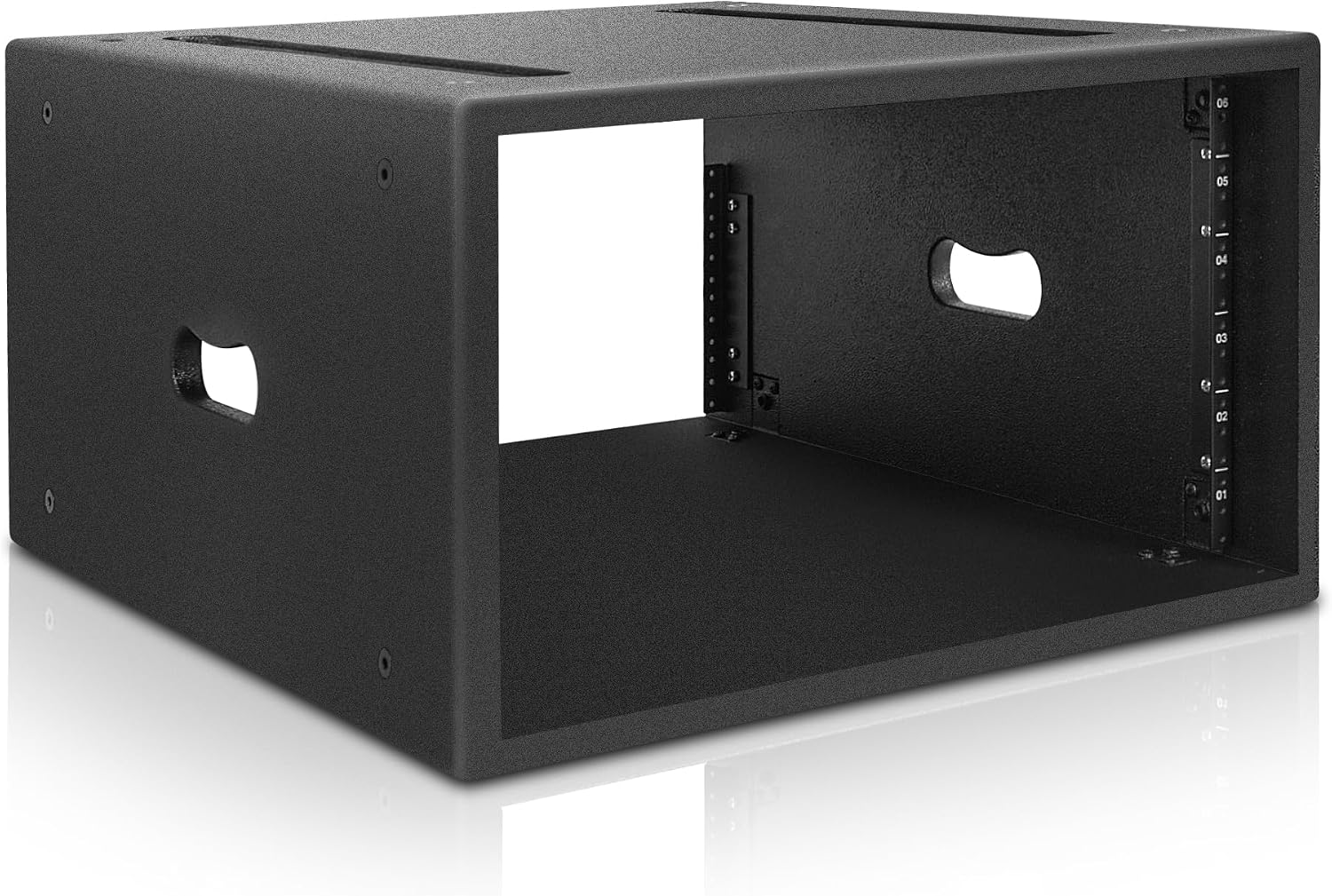Sound Town 6U PA/DJ Rack/Road Case with 6-Space, Industry-Grade 0.7' (18mm) Plywood with Polyurea Coating, 20.7' Rackable Depth - Pro Tour Grade (STRCP-6U)