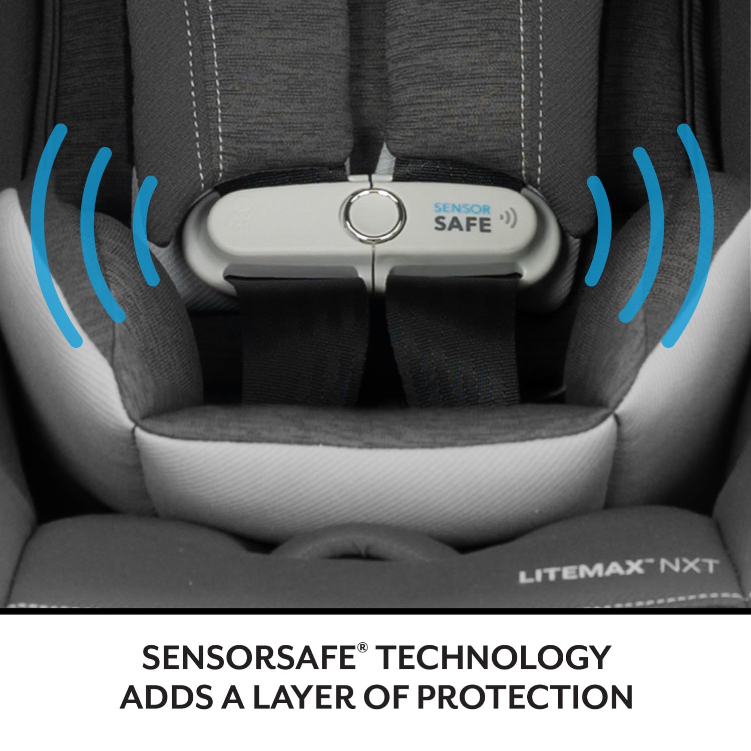 Evenflo LiteMax NXT Rear-Facing Lightweight Preemie and Infant Car Seat 3-30lbs. with SensorSafe. Easy Install with Base (Anchor Gray)